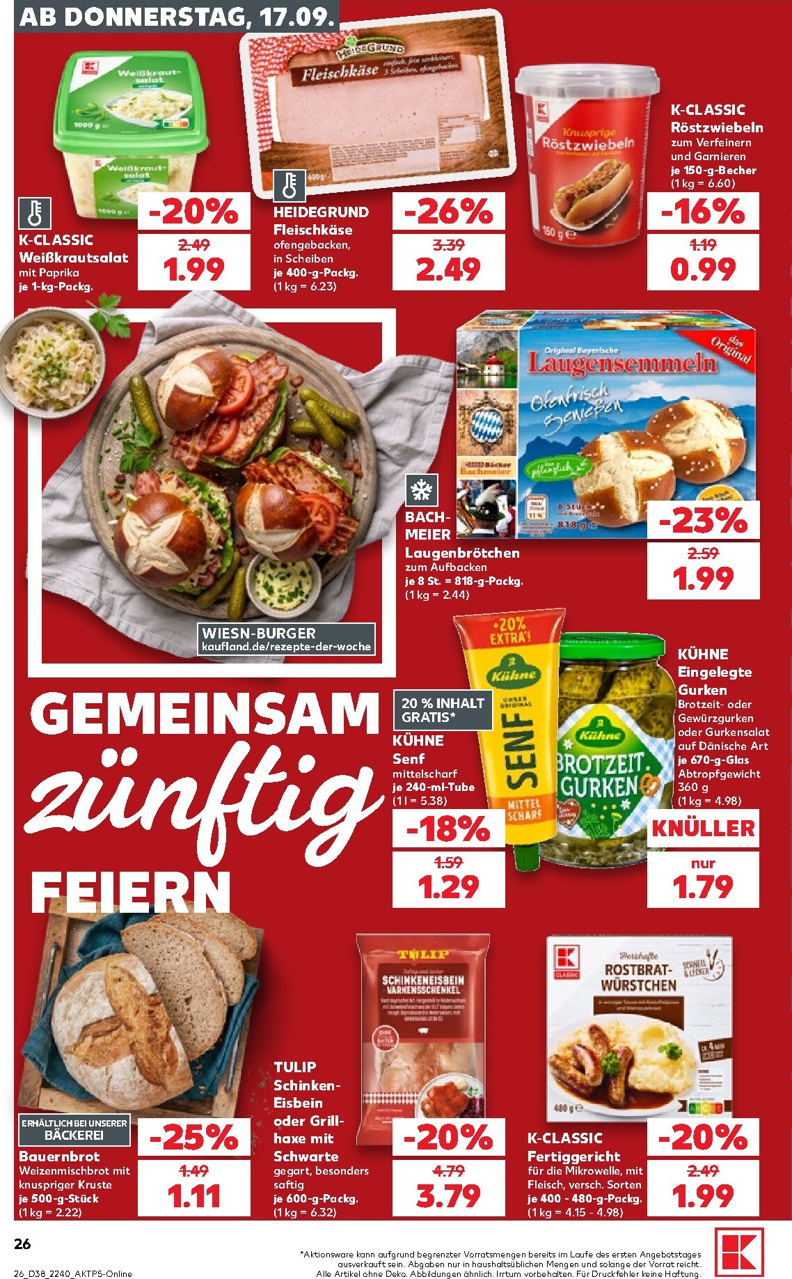 kaufland - Kaufland Prospekt nächste Woche – von Donnerstag 17.09.2026 bis Mittwoch 23.09.2026 - page: 26