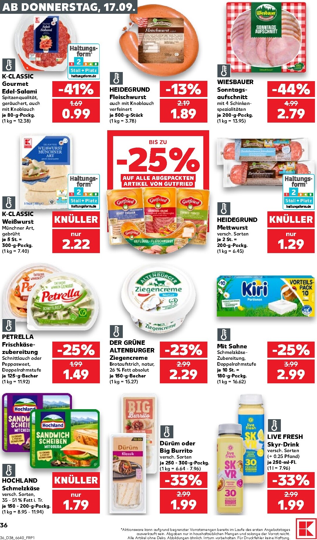 kaufland - Kaufland Prospekt nächste Woche – von Donnerstag 17.09.2026 bis Mittwoch 23.09.2026 - page: 36