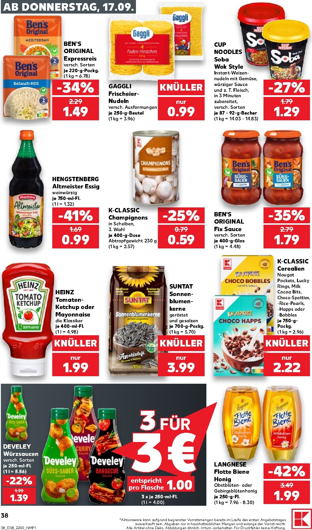 kaufland - Kaufland Prospekt nächste Woche – von Donnerstag 17.09.2026 bis Mittwoch 23.09.2026 - page: 38