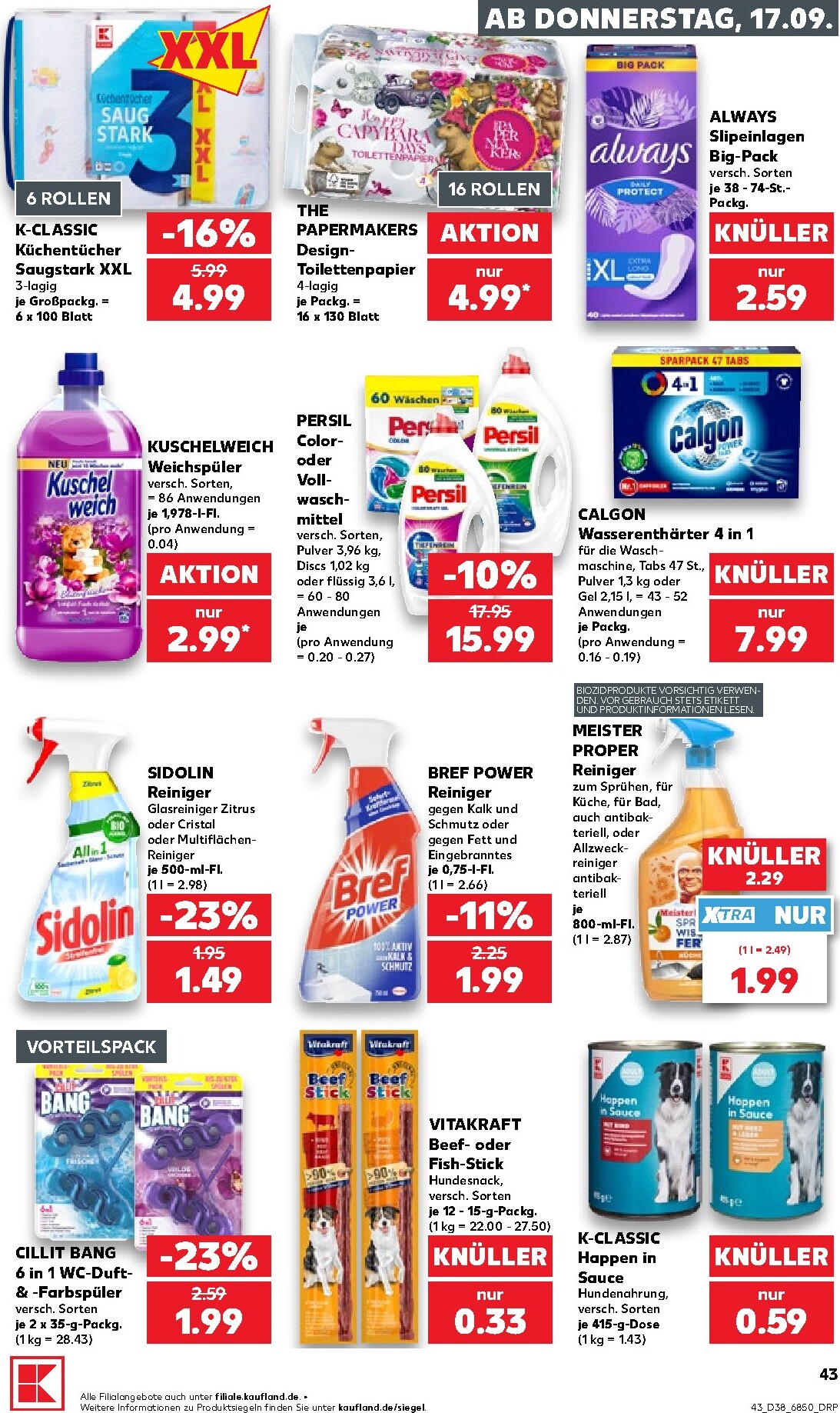 kaufland - Kaufland Prospekt nächste Woche – von Donnerstag 17.09.2026 bis Mittwoch 23.09.2026 - page: 43