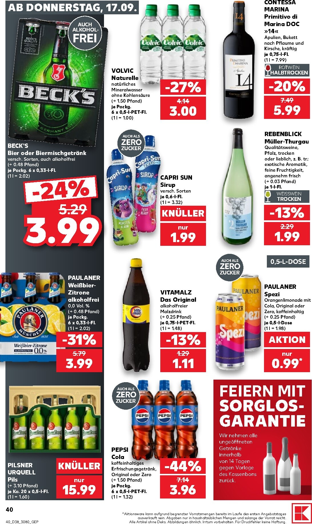 kaufland - Kaufland Prospekt nächste Woche – von Donnerstag 17.09.2026 bis Mittwoch 23.09.2026 - page: 40