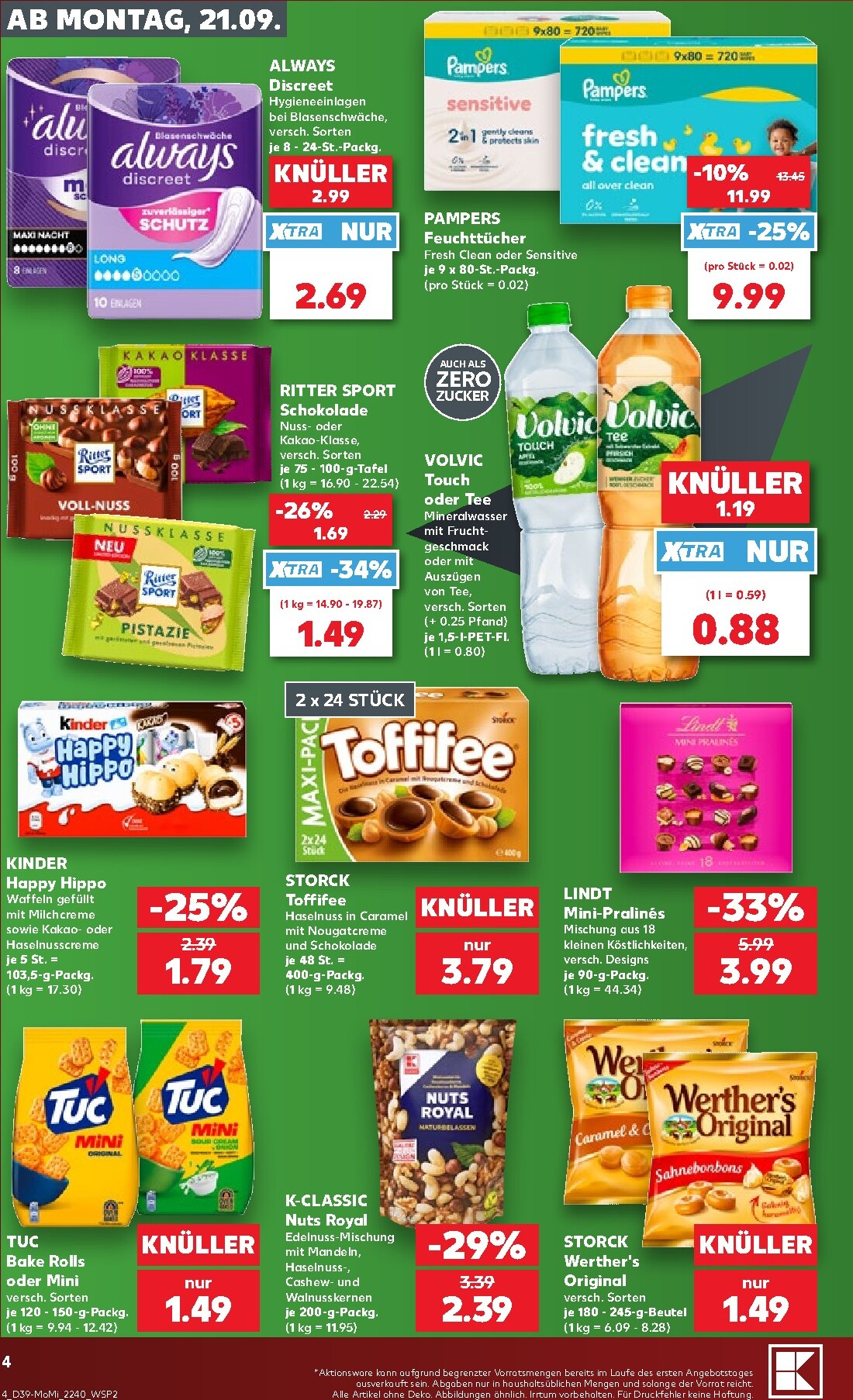 kaufland - Kaufland - Richtig Sparen Prospekt nächste Woche – von Montag 21.09.2026 bis Mittwoch 23.09.2026 - page: 4