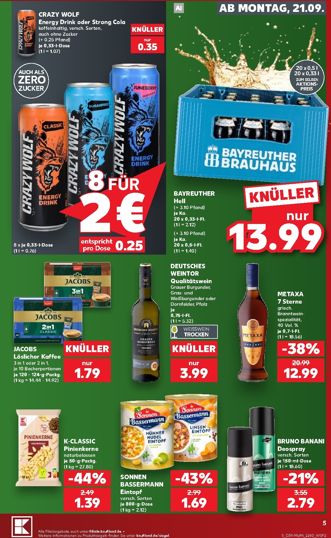 kaufland - Kaufland - Richtig Sparen Prospekt nächste Woche – von Montag 21.09.2026 bis Mittwoch 23.09.2026 - page: 5