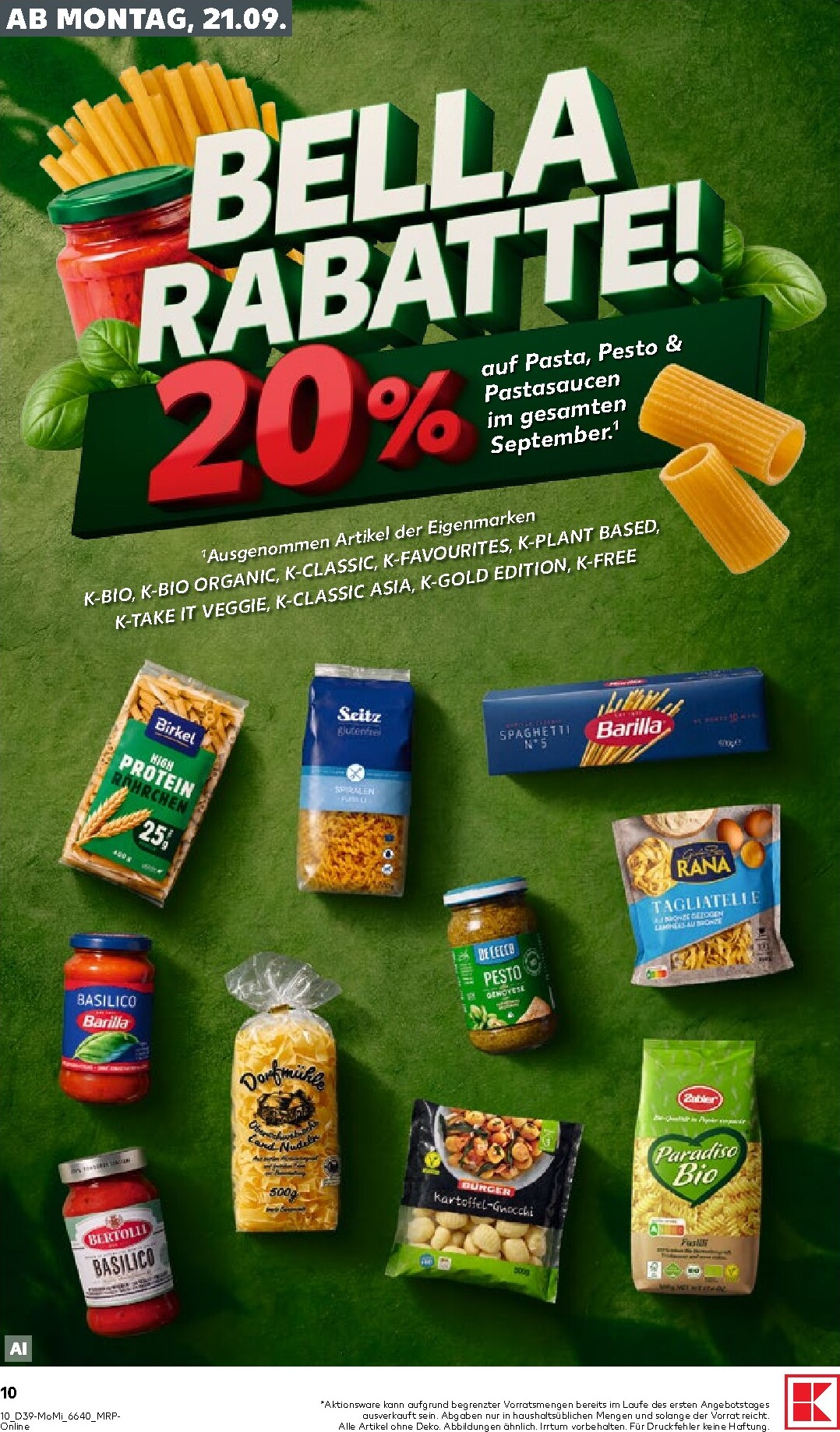 kaufland - Kaufland - Richtig Sparen Prospekt nächste Woche – von Montag 21.09.2026 bis Mittwoch 23.09.2026 - page: 10