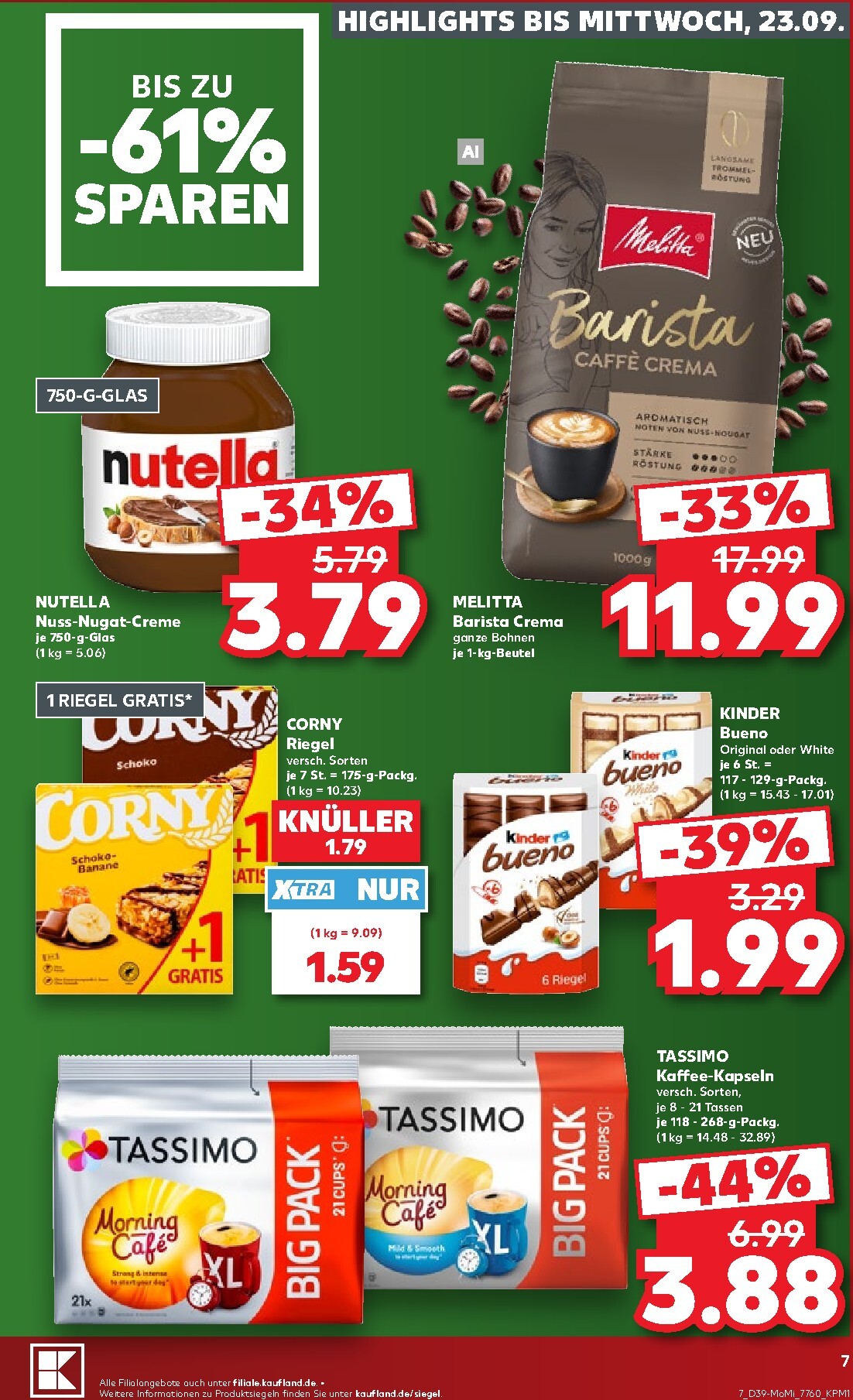 kaufland - Kaufland - Richtig Sparen Prospekt nächste Woche – von Montag 21.09.2026 bis Mittwoch 23.09.2026 - page: 7