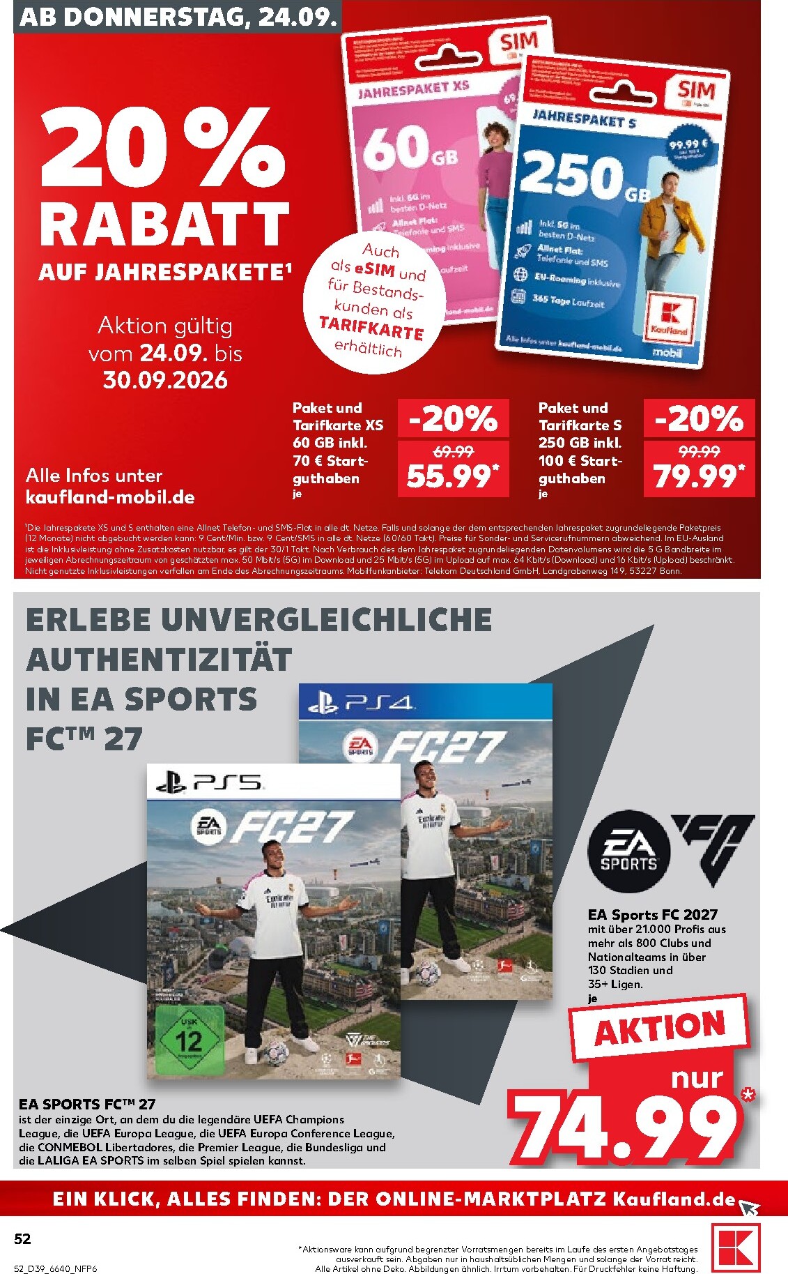 kaufland - Kaufland Prospekt nächste Woche – von Donnerstag 24.09.2026 bis Mittwoch 30.09.2026 - page: 52