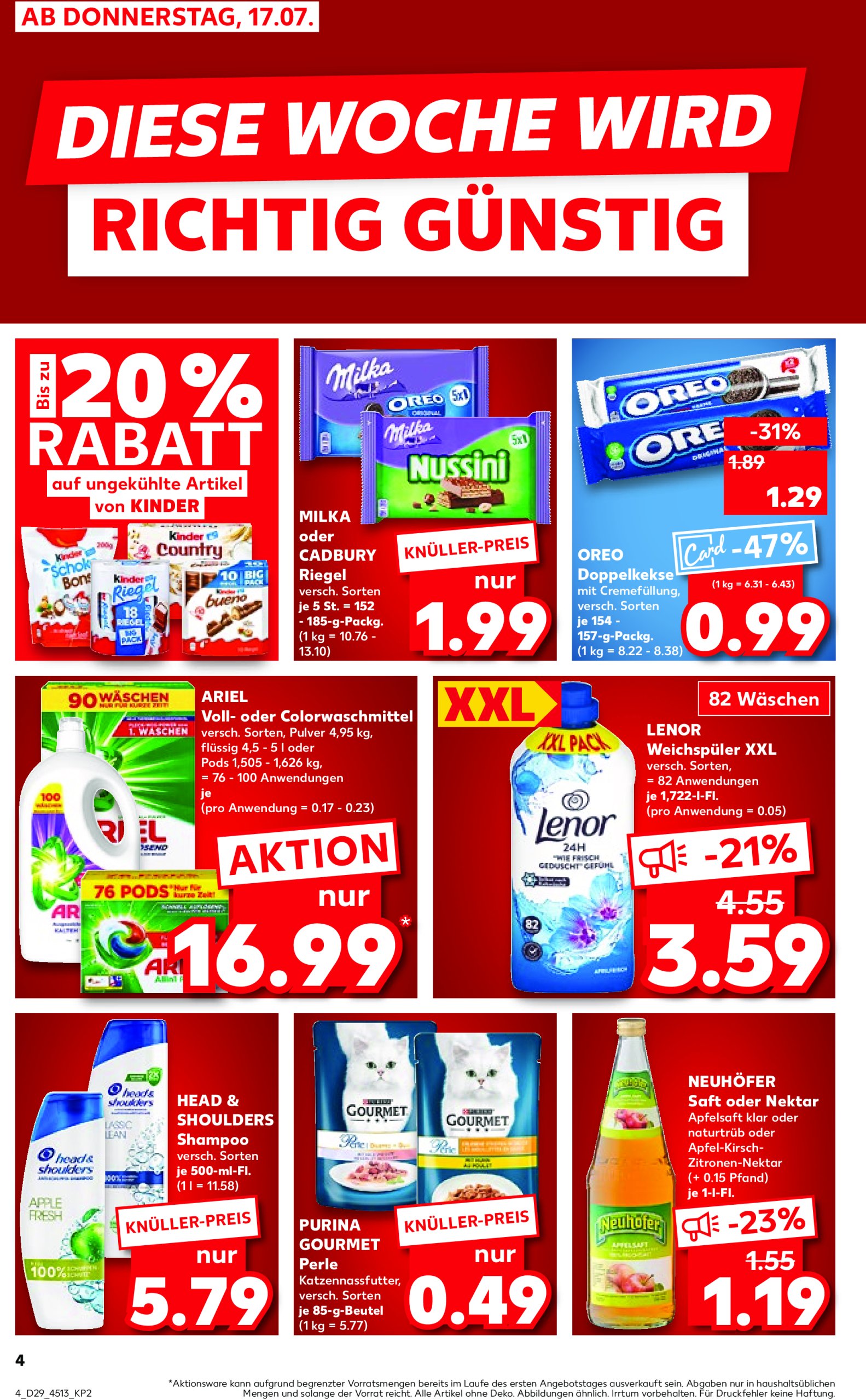 kaufland - Kaufland-Prospekt gültig vom 17.07. bis 23.07. - page: 4 kaufland - Kaufland-Prospekt gültig vom 17.07. bis 23.07. - page: 4