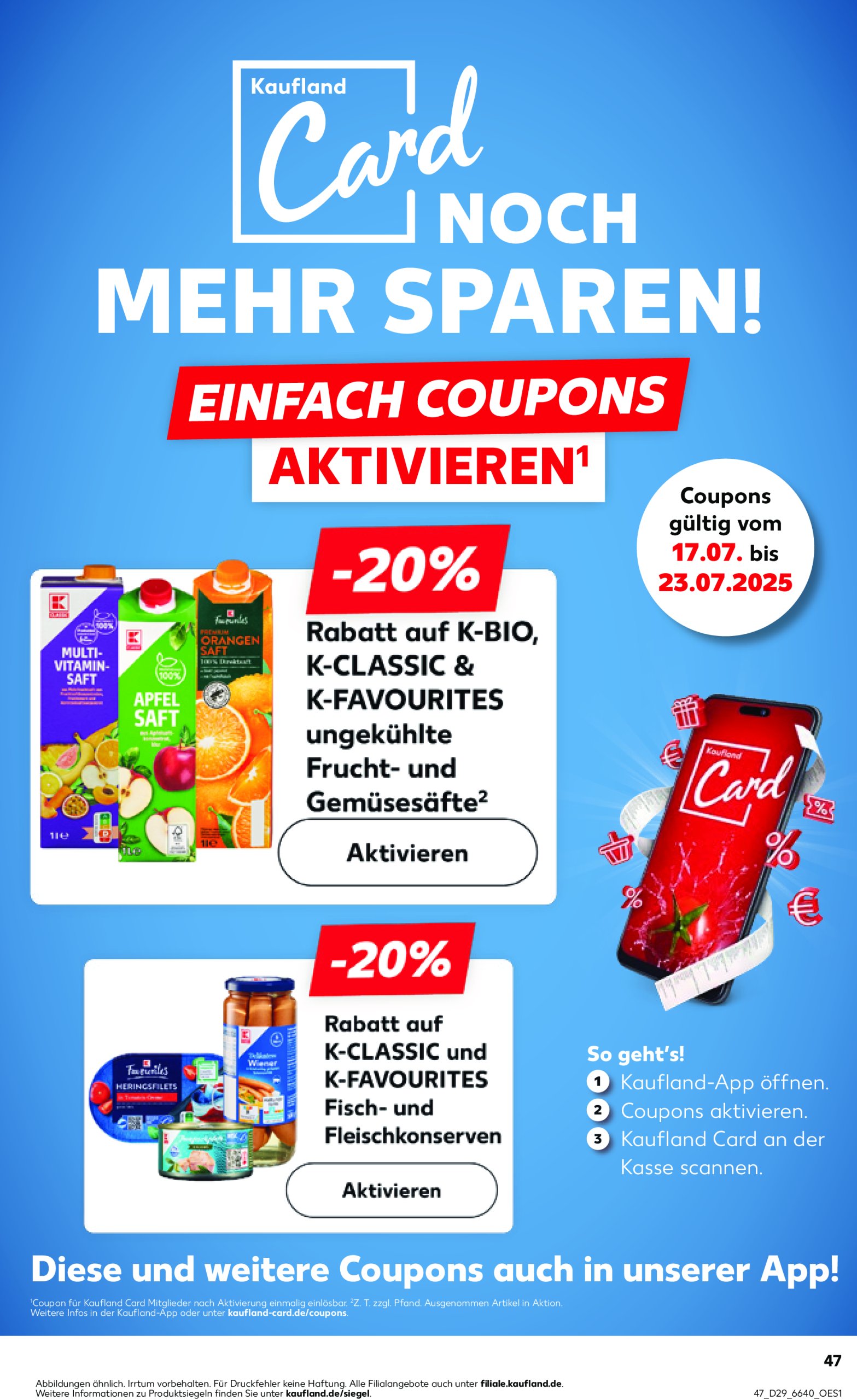 kaufland - Kaufland-Prospekt gültig vom 17.07. bis 23.07. - page: 47 kaufland - Kaufland-Prospekt gültig vom 17.07. bis 23.07. - page: 47