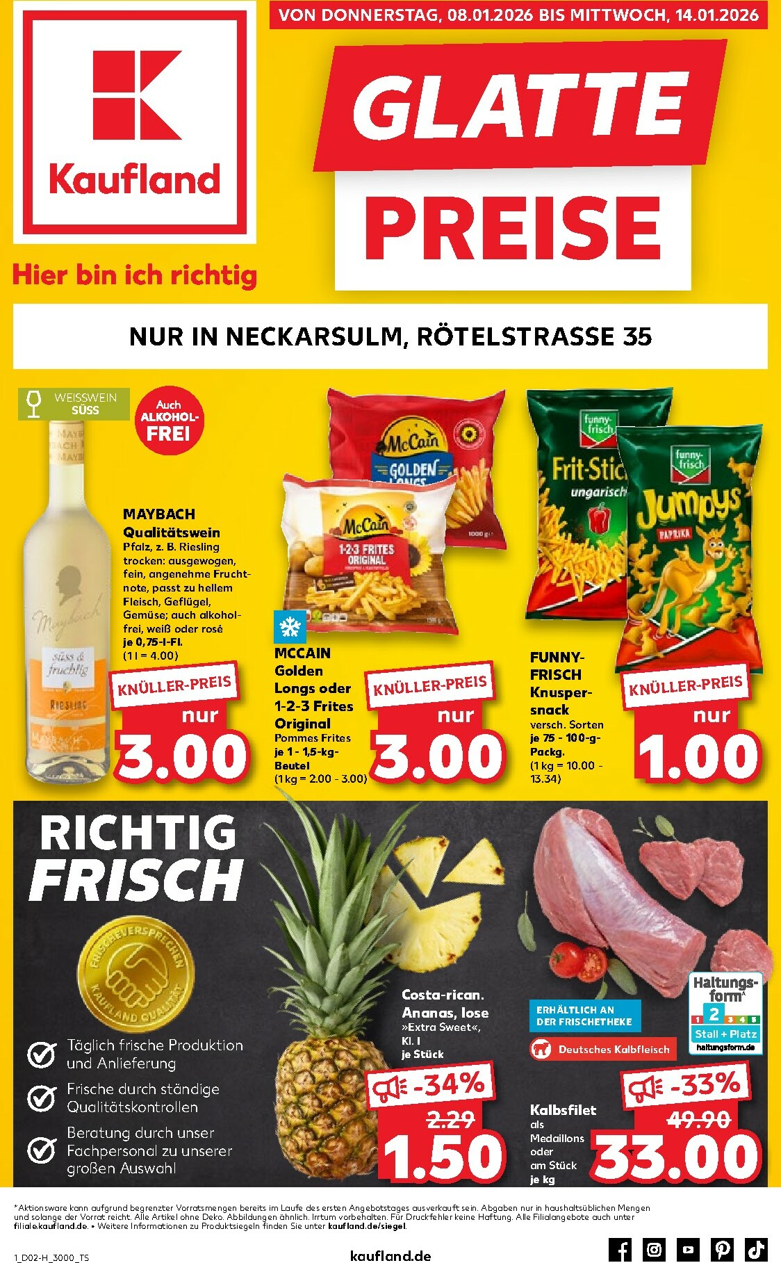 kaufland - Kaufland - Neckarsulm-Prospekt gültig vom 08.01. bis 14.01.