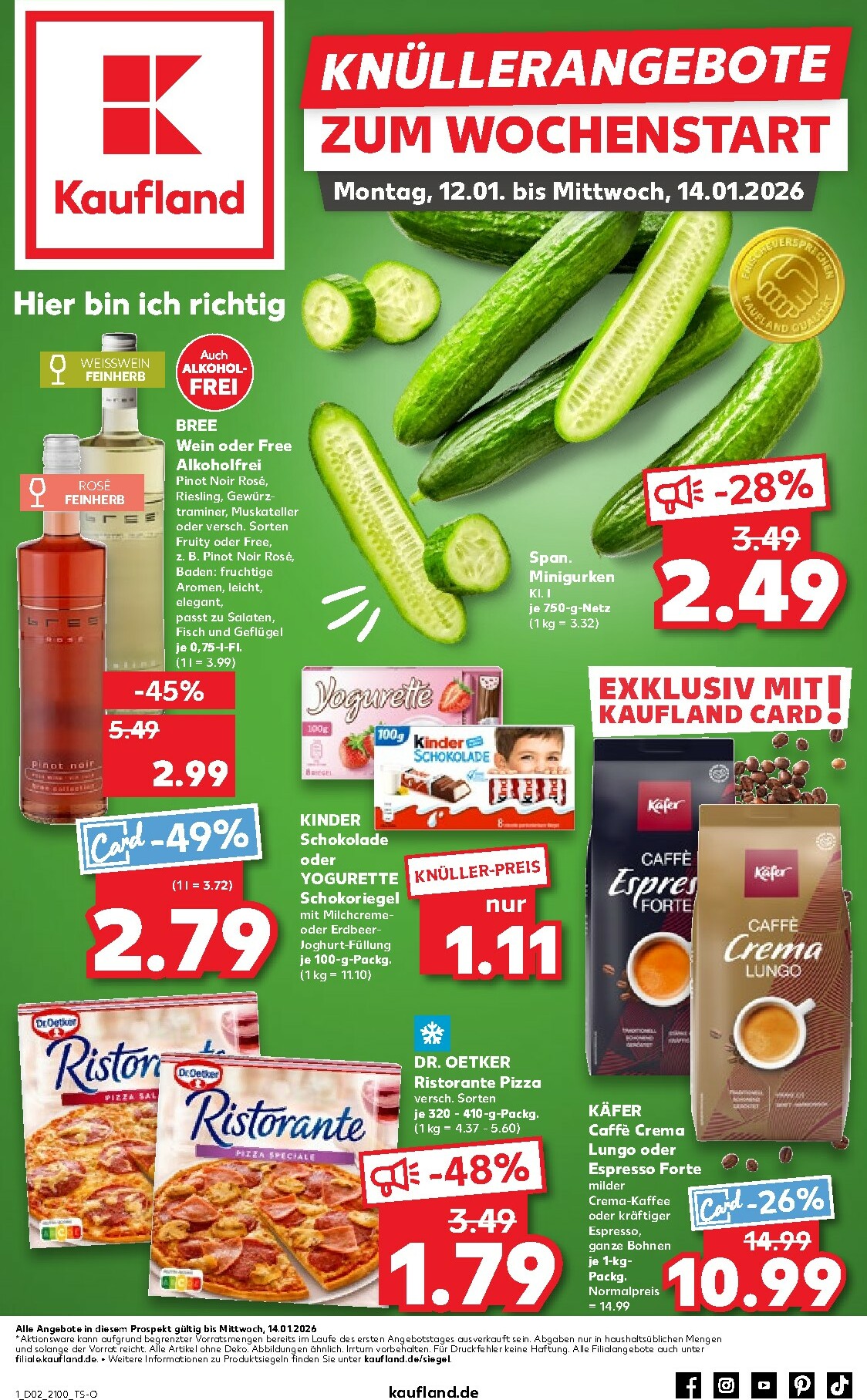 kaufland - Kaufland - Wochenstart-Prospekt gültig vom 12.01. bis 14.01.