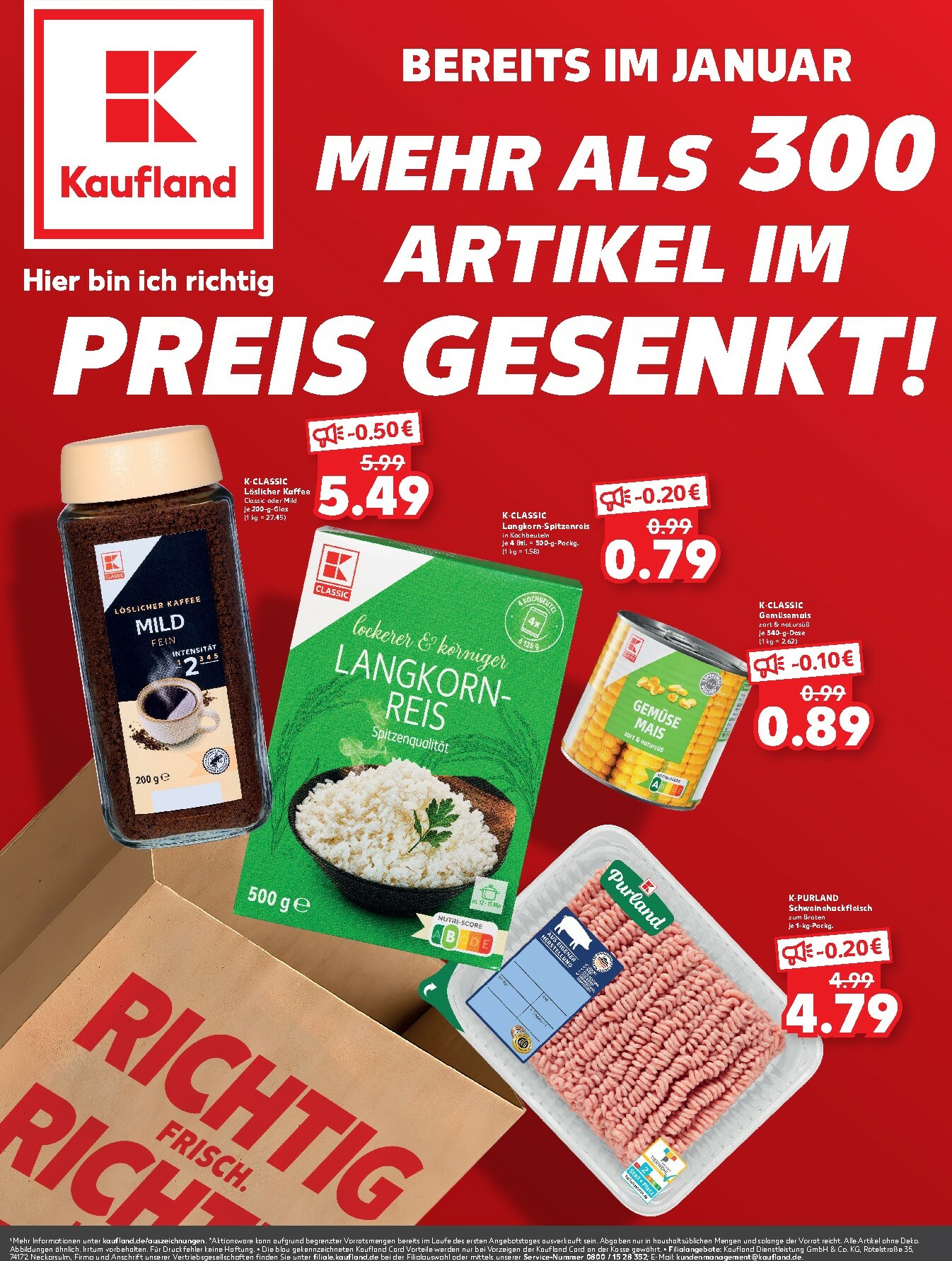 kaufland - Kaufland - Preis gesenkt-Prospekt gültig vom 16.01. bis 21.01.