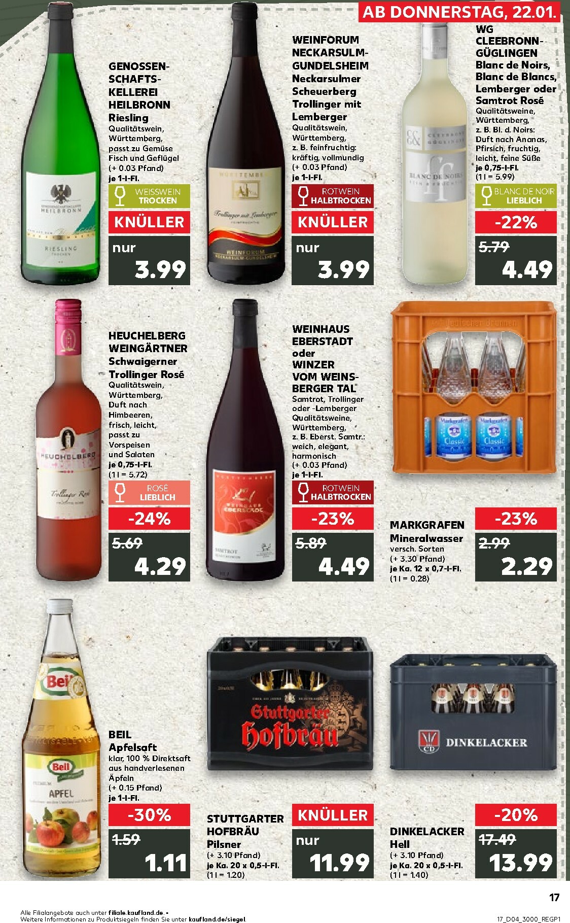 kaufland - Kaufland-Prospekt gültig vom 22.01. bis 28.01. - page: 17