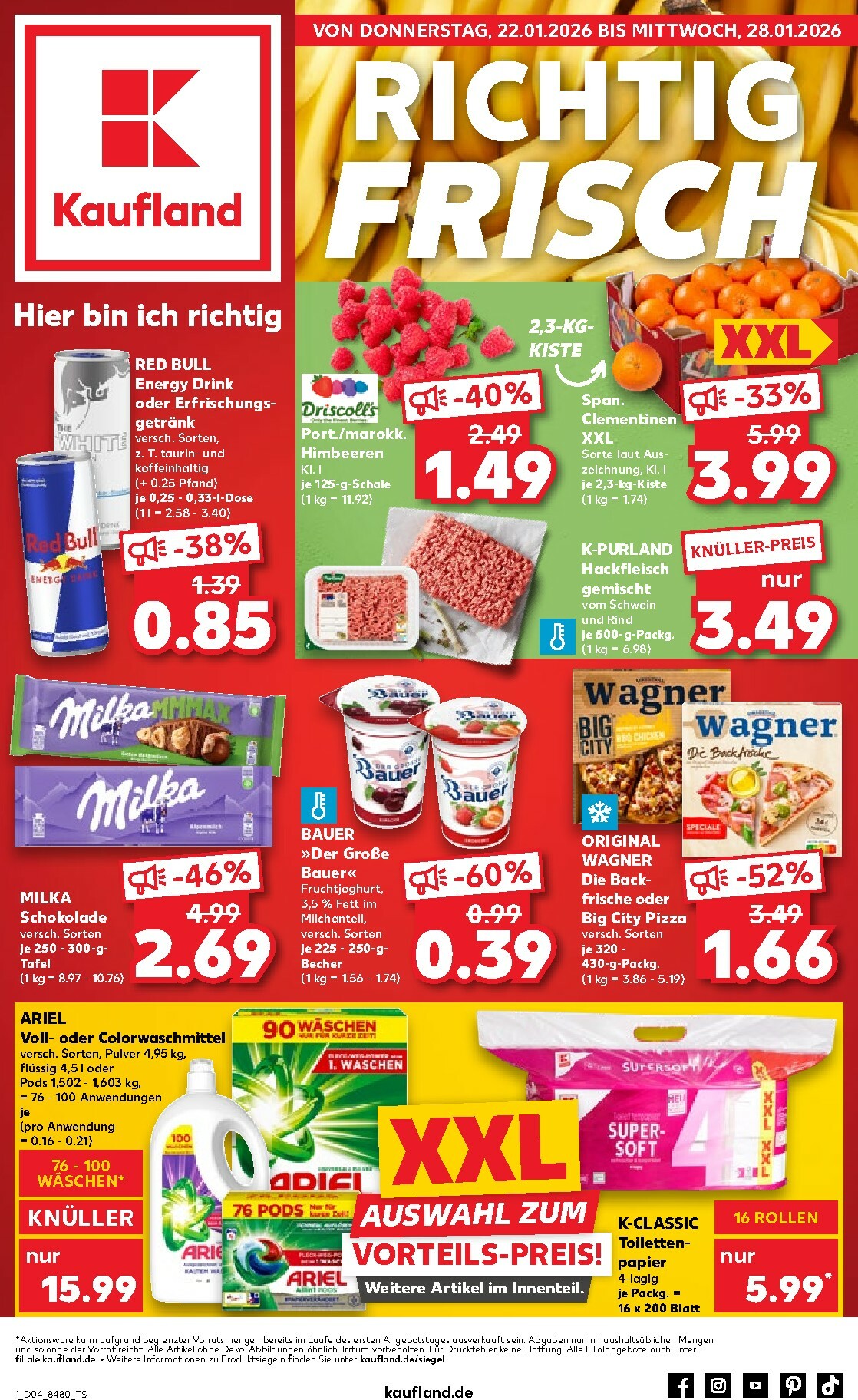 kaufland - Kaufland-Prospekt gültig vom 22.01. bis 28.01.