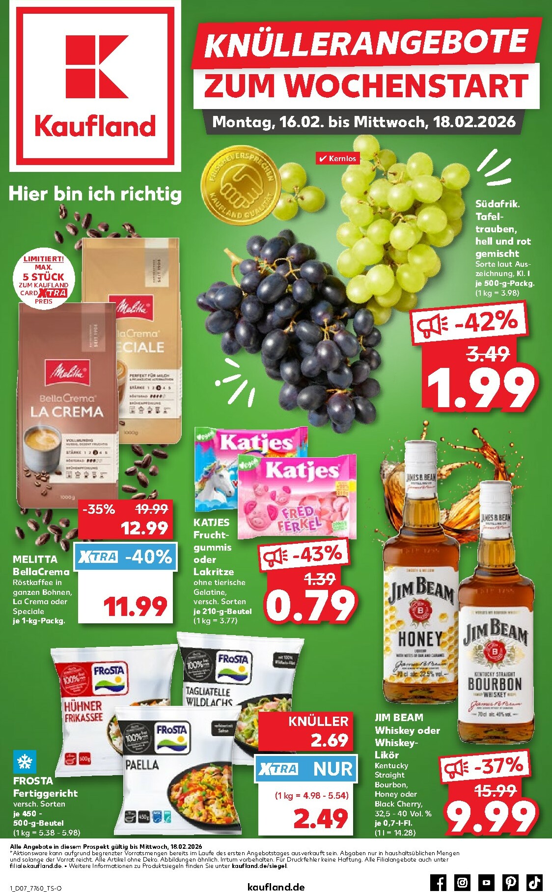 kaufland - Kaufland - Wochenstart-Prospekt gültig vom 16.02.2026 bis 18.02.2026