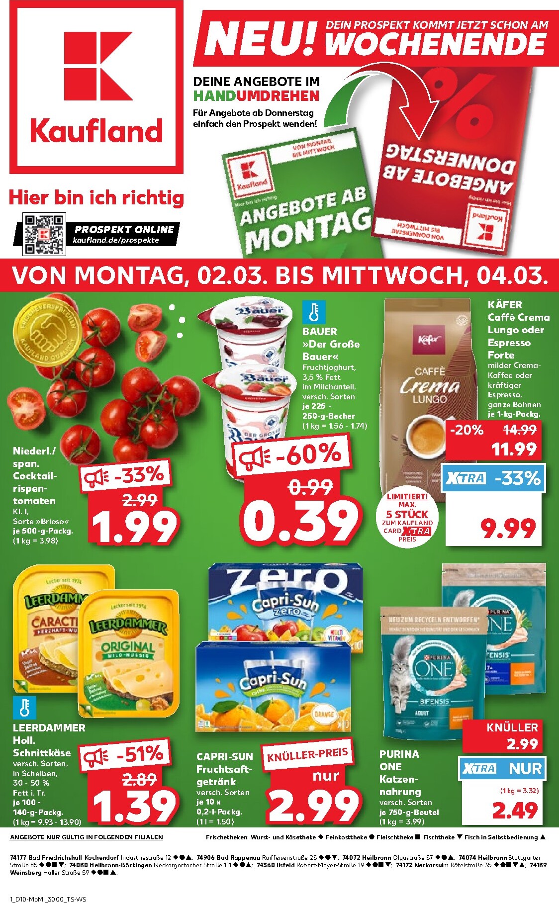 kaufland - Kaufland - Wochenstart-Prospekt gültig vom 02.03.2026 bis 04.03.2026