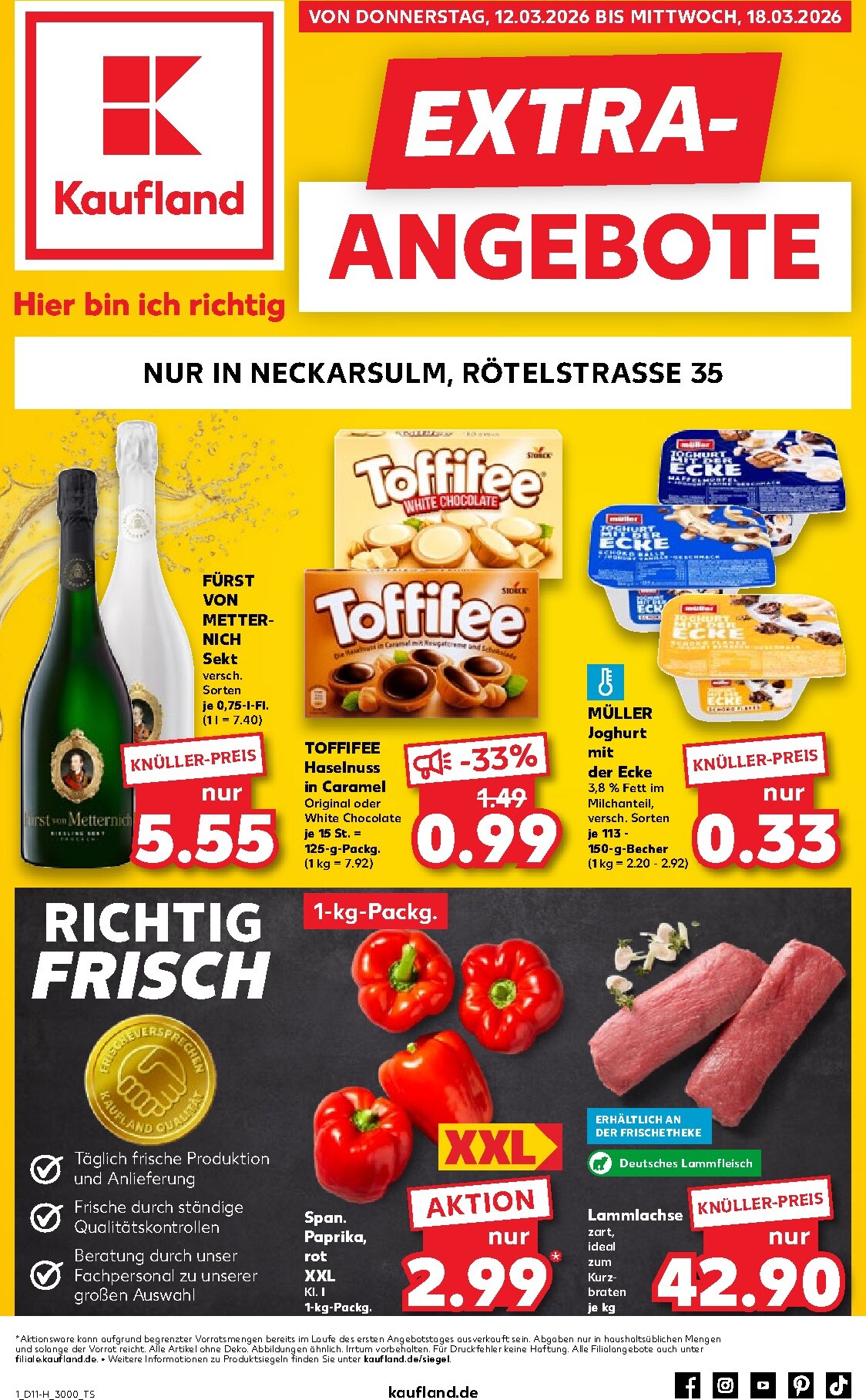 kaufland - Kaufland - Neckarsulm-Prospekt gültig vom 12.03.2026 bis 18.03.2026
