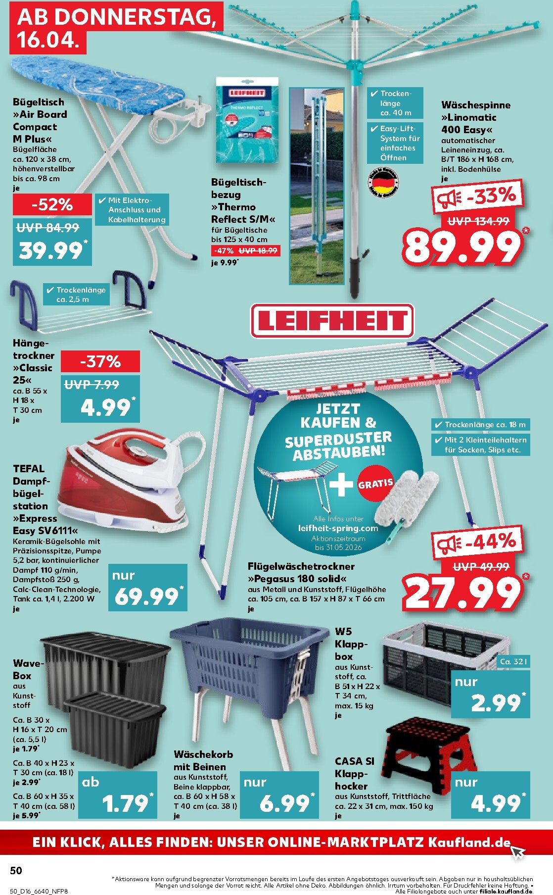 kaufland - Kaufland Prospekt nächste Woche – von Donnerstag 16.04.2026 bis Mittwoch 22.04.2026 - page: 50