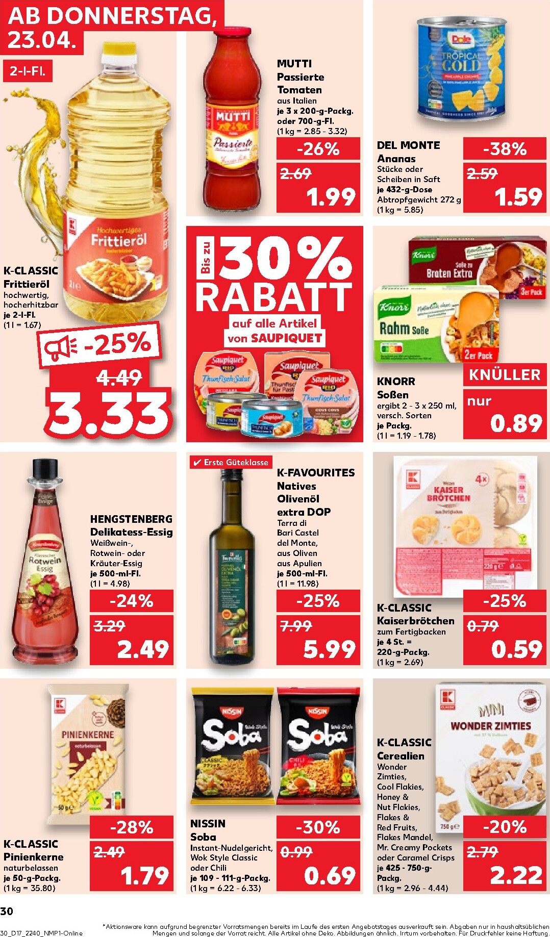 kaufland - Kaufland Prospekt nächste Woche – von Donnerstag 23.04.2026 bis Mittwoch 29.04.2026 - page: 30