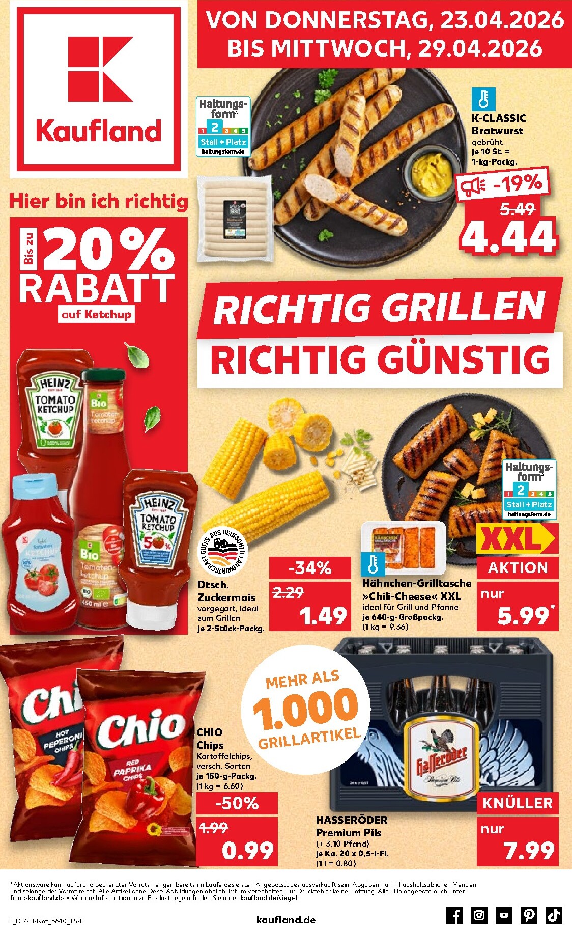 kaufland - Kaufland - Grillen Prospekt nächste Woche – von Donnerstag 23.04.2026 bis Mittwoch 29.04.2026