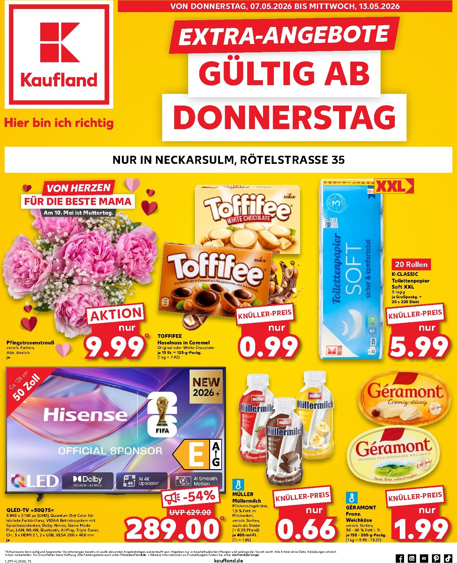 kaufland - Kaufland - Neckarsulm Prospekt nächste Woche – von Donnerstag 07.05.2026 bis Mittwoch 13.05.2026