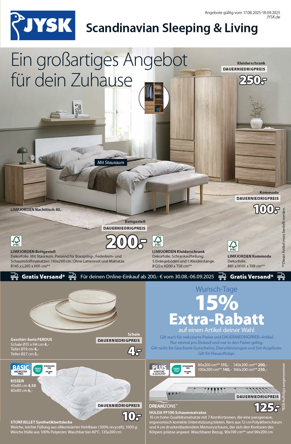 jysk - JYSK - Großartige Angebote-Prospekt gültig vom 17.08. bis 18.09.