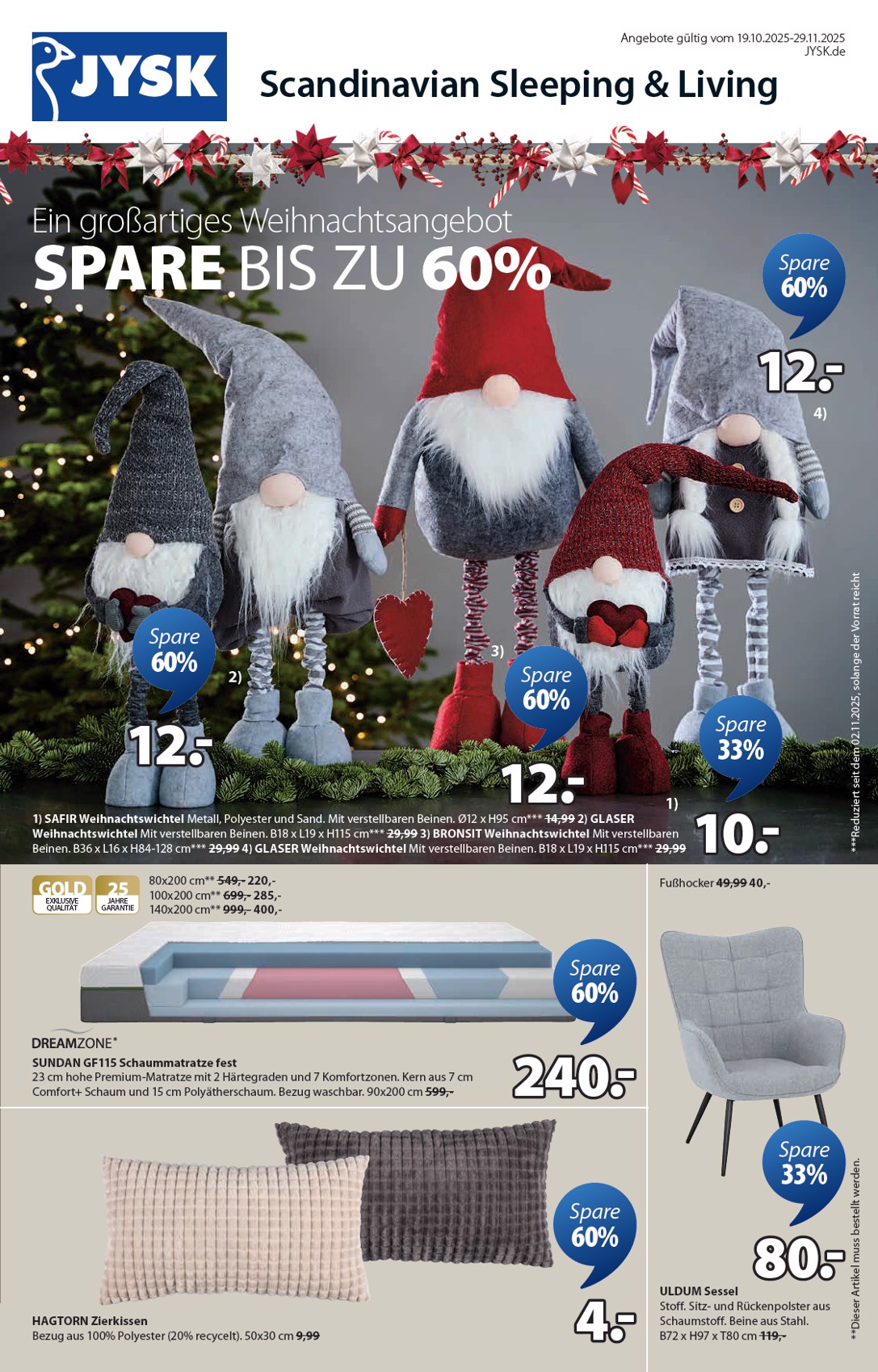 jysk - JYSK - Großartige Angebote-Prospekt gültig vom 19.10. bis 29.11.