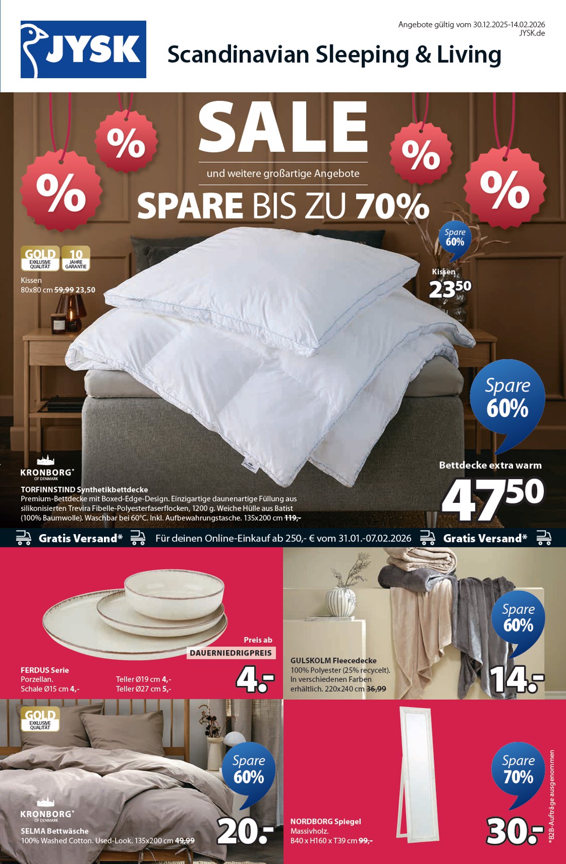 jysk - JYSK - Großartige Angebote-Prospekt gültig vom 30.12.2025 bis 14.02.2026 - page: 1