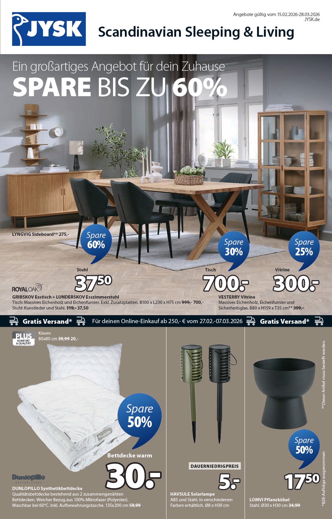 jysk - JYSK-Prospekt gültig vom 15.02.2026 bis 28.03.2026 - page: 1
