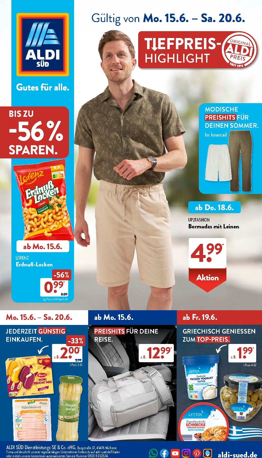 aldi - ALDI SÜD Prospekt nächste Woche – von Montag 15.06.2026 bis Samstag 20.06.2026