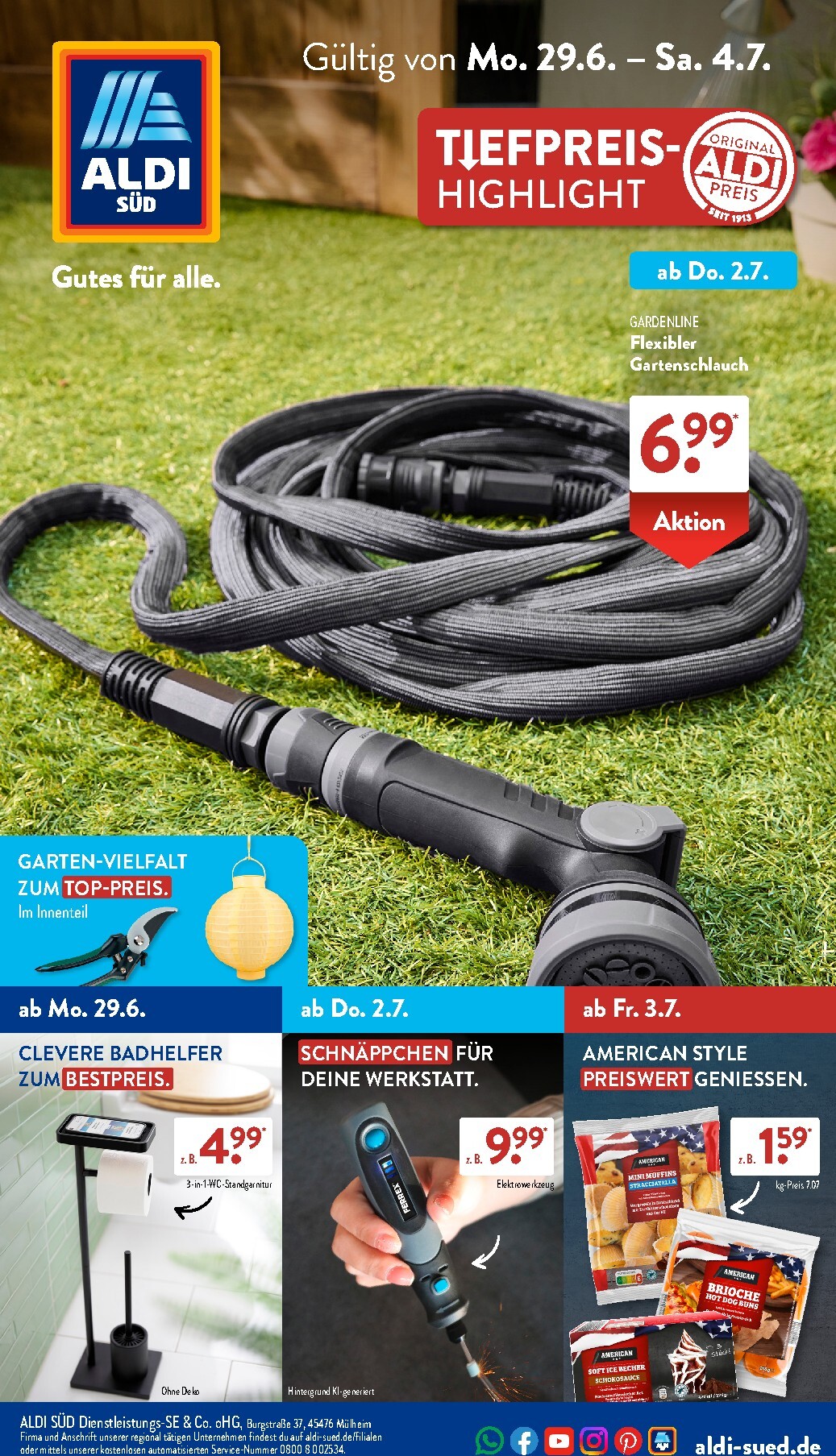 aldi - ALDI SÜD Prospekt nächste Woche – von Montag 29.06.2026 bis Samstag 04.07.2026