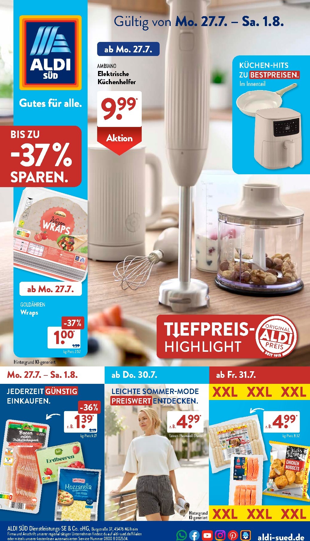 aldi - ALDI SÜD - ALDI SÜD Prospekt: aktuelle Angebote Prospekt nächste Woche – von Montag 27.07.2026 bis Samstag 01.08.2026