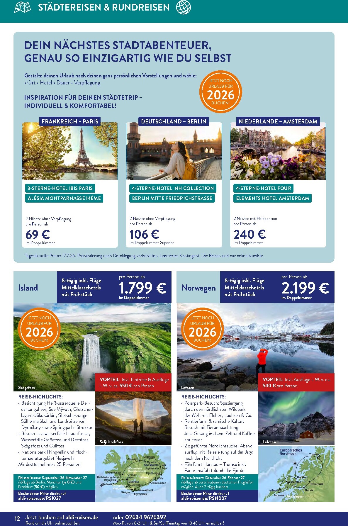 aldi - ALDI SÜD - Reisemagazin Prospekt nächste Woche – von Montag 03.08.2026 bis Montag 31.08.2026 - page: 12