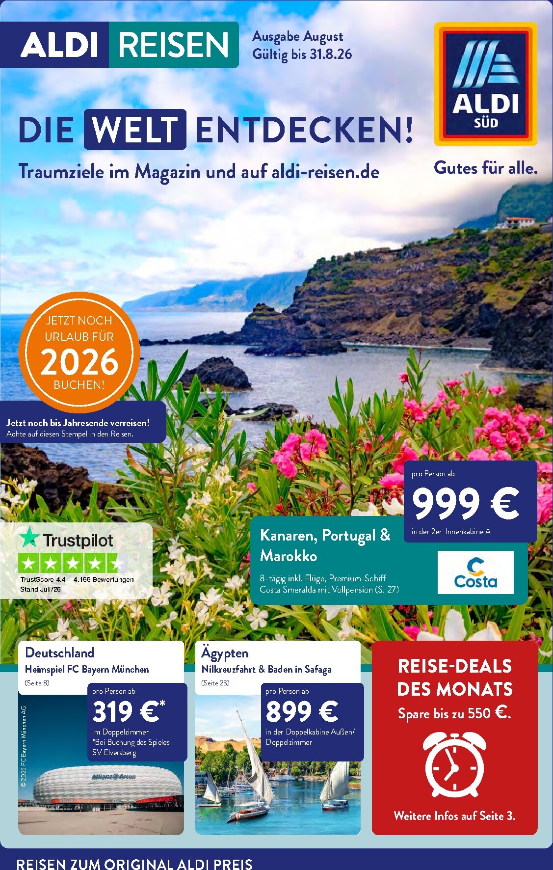 aldi - ALDI SÜD - Reisemagazin Prospekt nächste Woche – von Montag 03.08.2026 bis Montag 31.08.2026