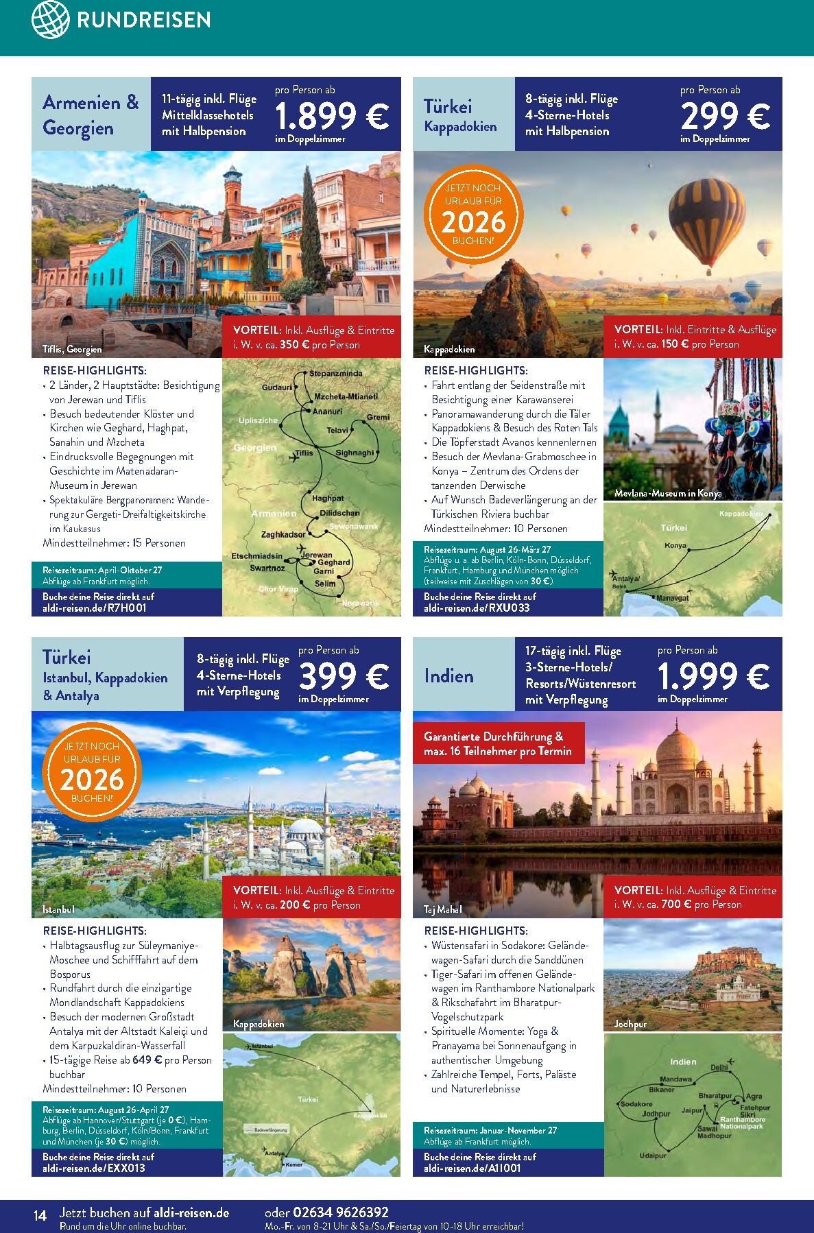 aldi - ALDI SÜD - Reisemagazin Prospekt nächste Woche – von Montag 03.08.2026 bis Montag 31.08.2026 - page: 14