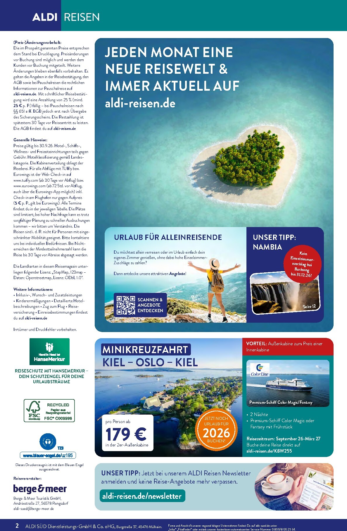 aldi - ALDI SÜD - Reisemagazin Prospekt – von Dienstag 01.09.2026 bis Mittwoch 30.09.2026 - page: 2