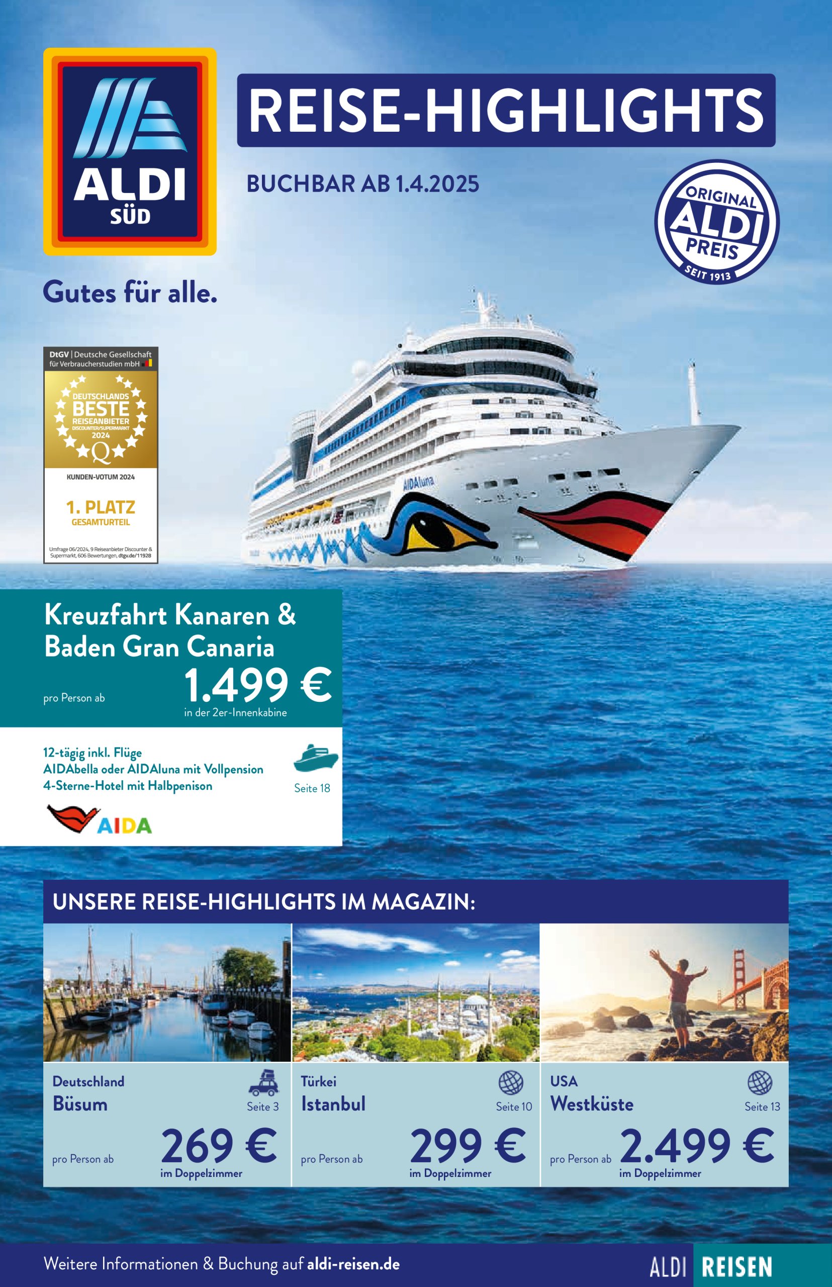 aldi - ALDI SÜD - Reisemagazin-Prospekt gültig von 01.04. bis 30.04.