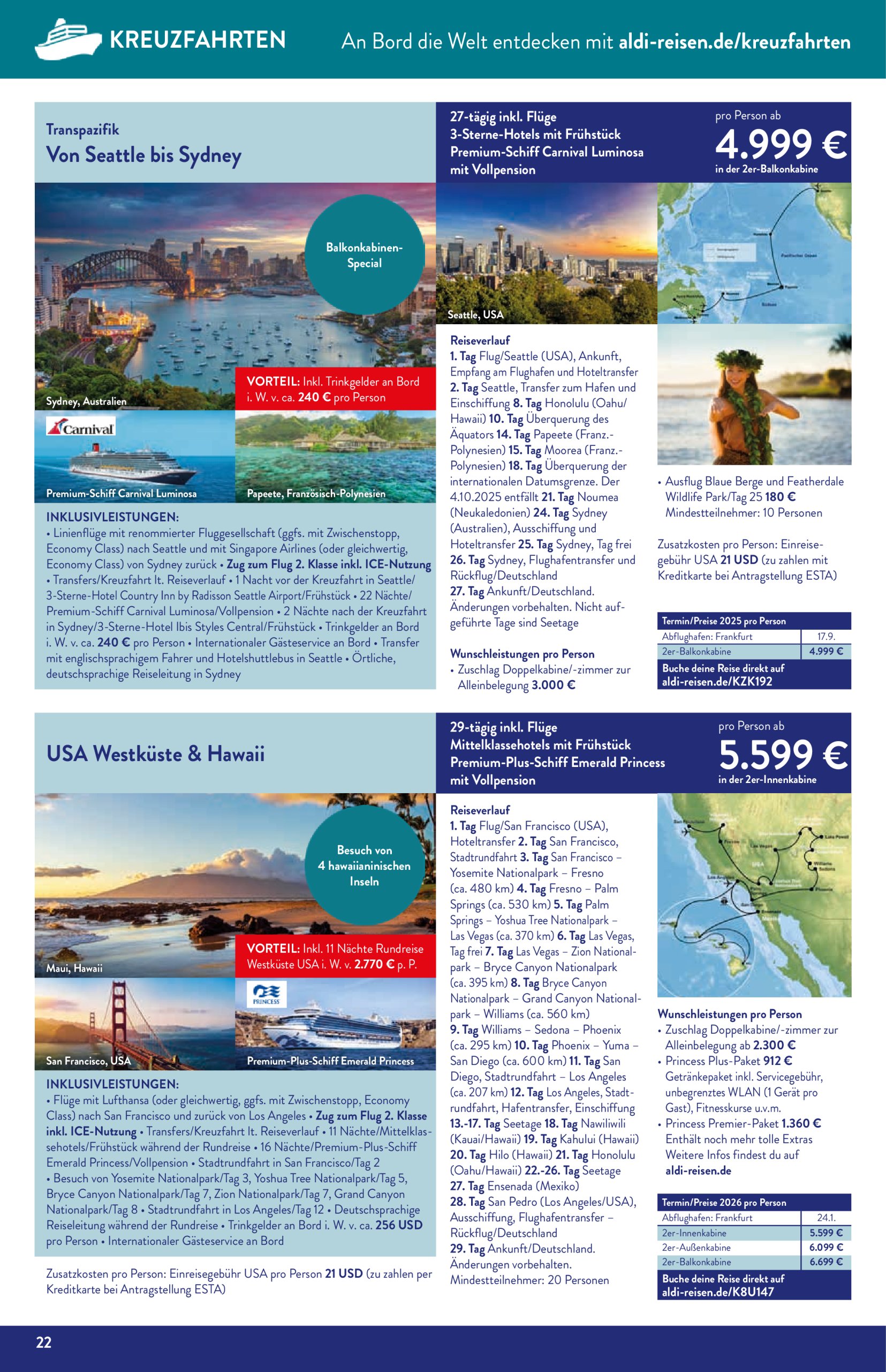 aldi - ALDI SÜD - Reisemagazin-Prospekt gültig von 01.04. bis 30.04. - page: 22
