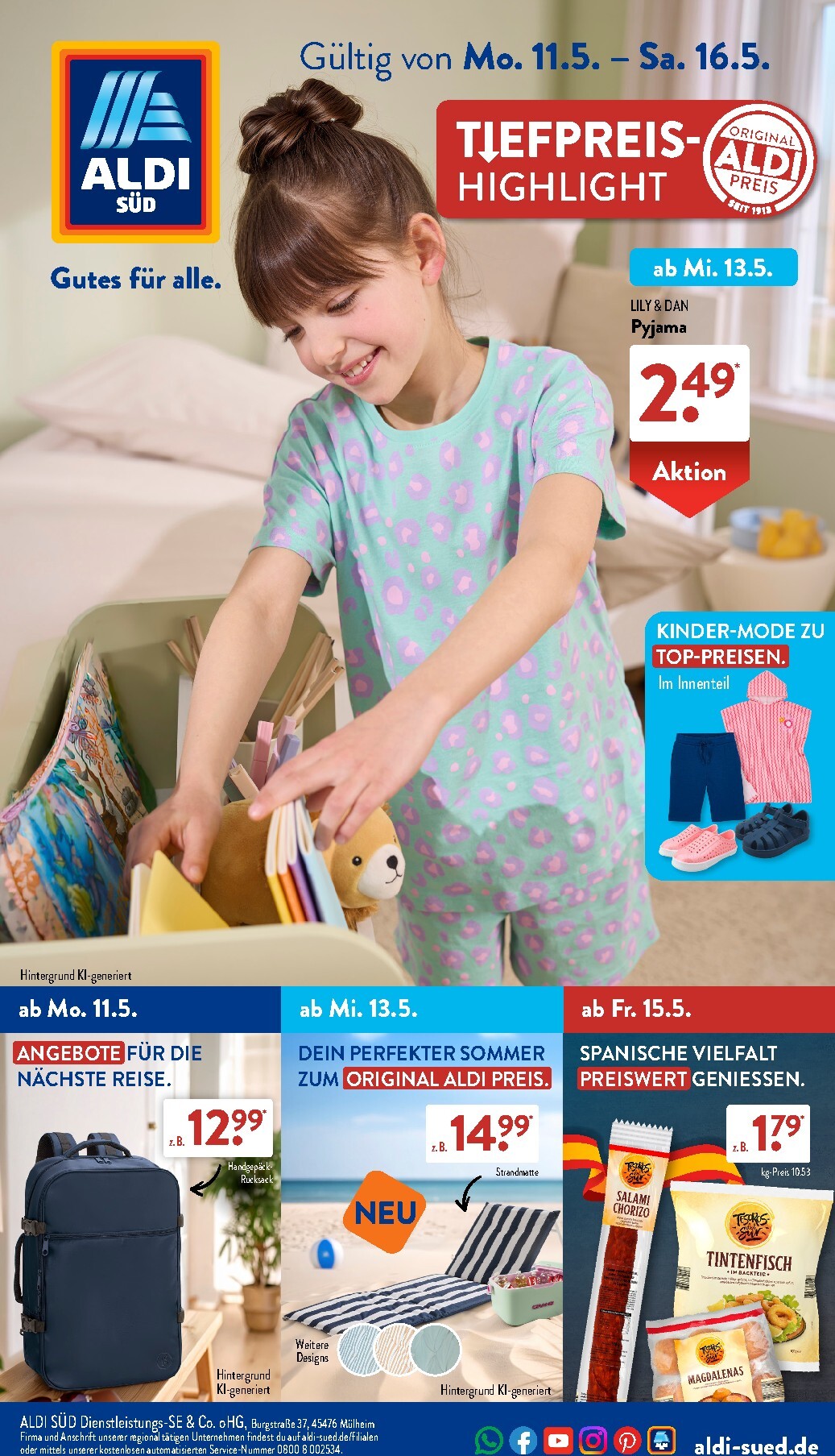aldi - ALDI SÜD Prospekt nächste Woche – von Montag 11.05.2026 bis Samstag 16.05.2026