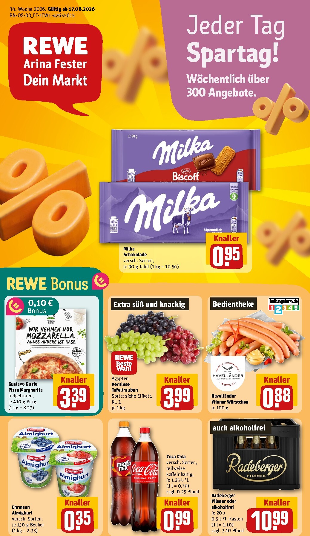 rewe - Rewe Prospekt nächste Woche – von Montag 17.08.2026 bis Sonntag 23.08.2026 - page: 1