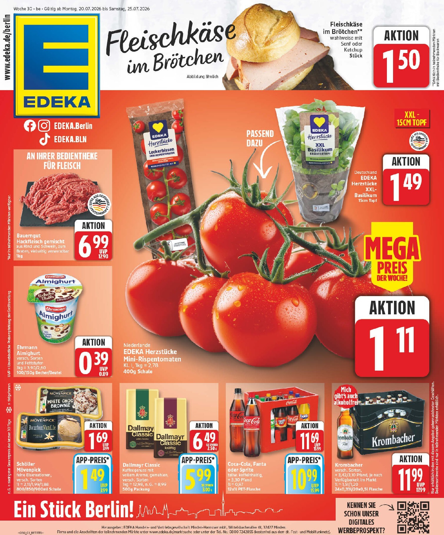 edeka - Edeka Prospekt – von Montag 20.07.2026 bis Samstag 25.07.2026
