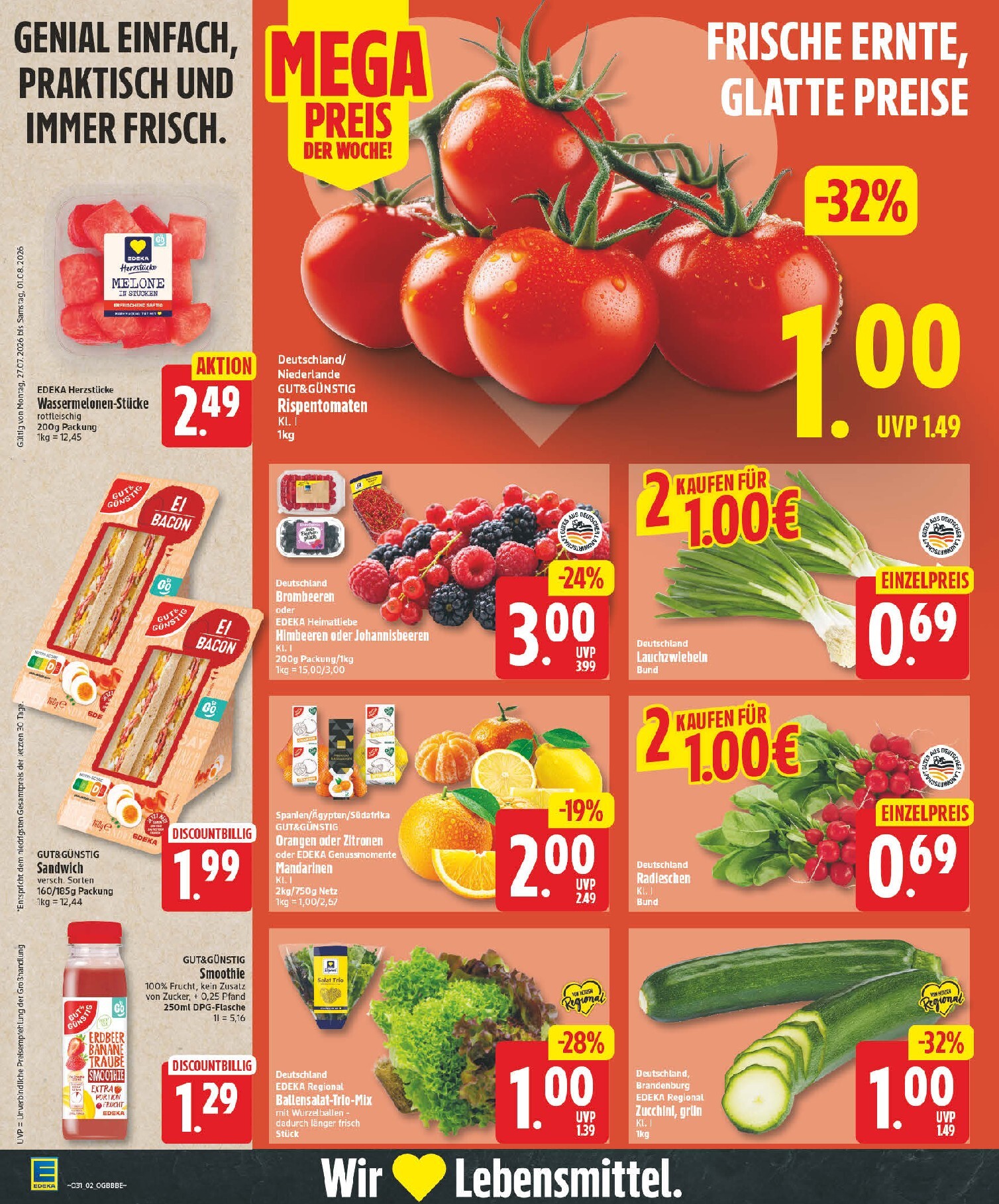 edeka - Edeka Prospekt nächste Woche – von Montag 27.07.2026 bis Samstag 01.08.2026 - page: 2