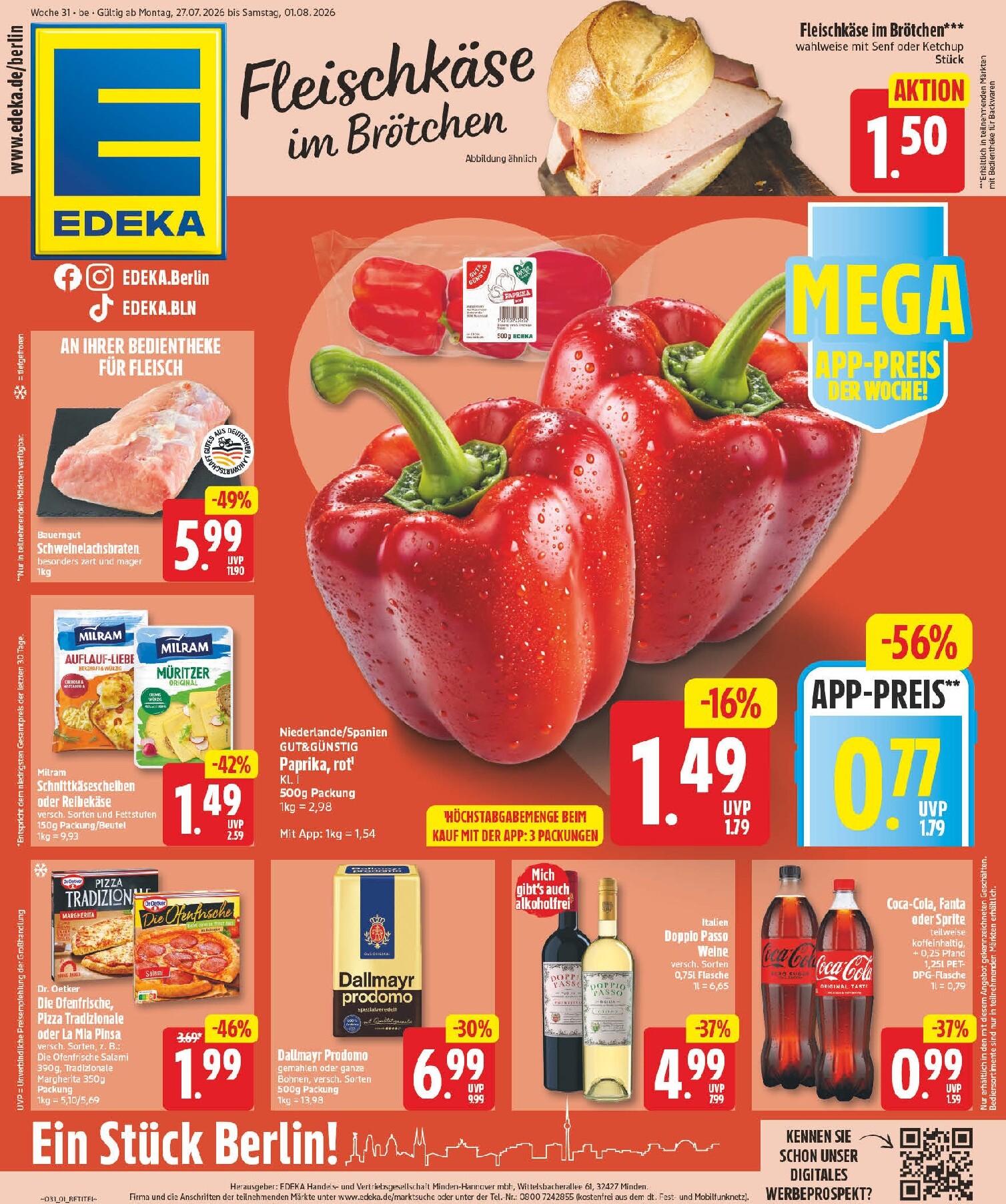 edeka - Edeka Prospekt nächste Woche – von Montag 27.07.2026 bis Samstag 01.08.2026