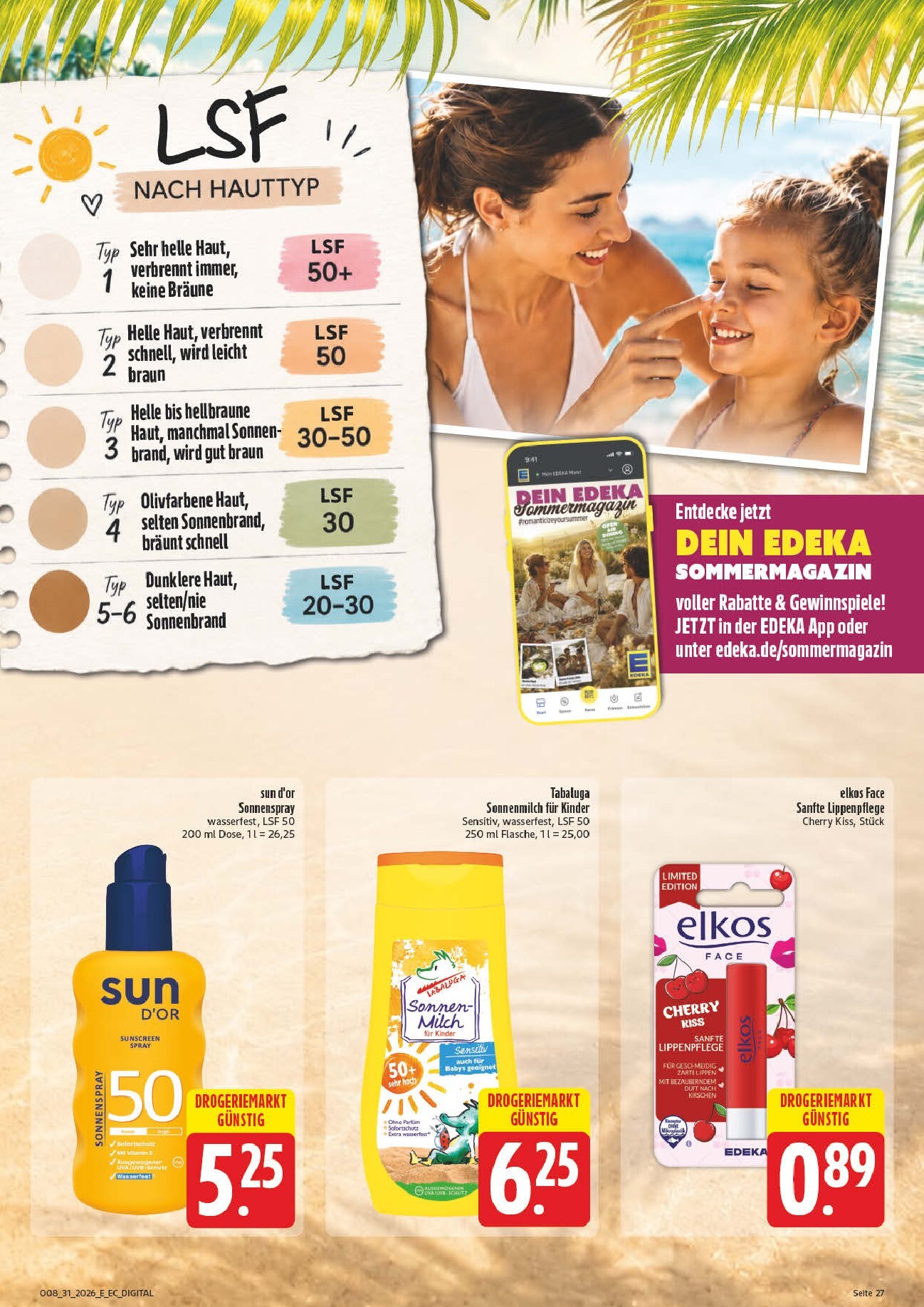 edeka - Edeka - Potrzebski Prospekt – von Montag 27.07.2026 bis Samstag 01.08.2026 - page: 27