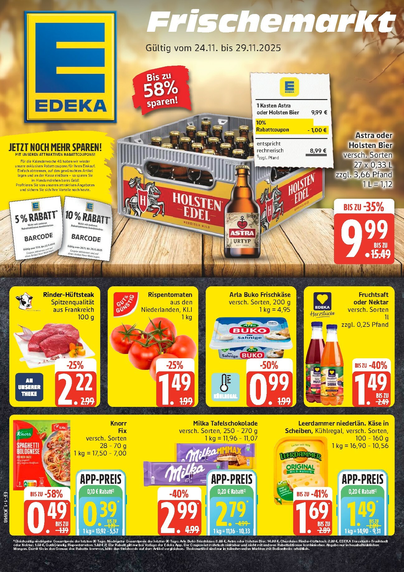 edeka - Edeka - Frischemarkt-Prospekt gültig vom 24.11. bis 29.11.