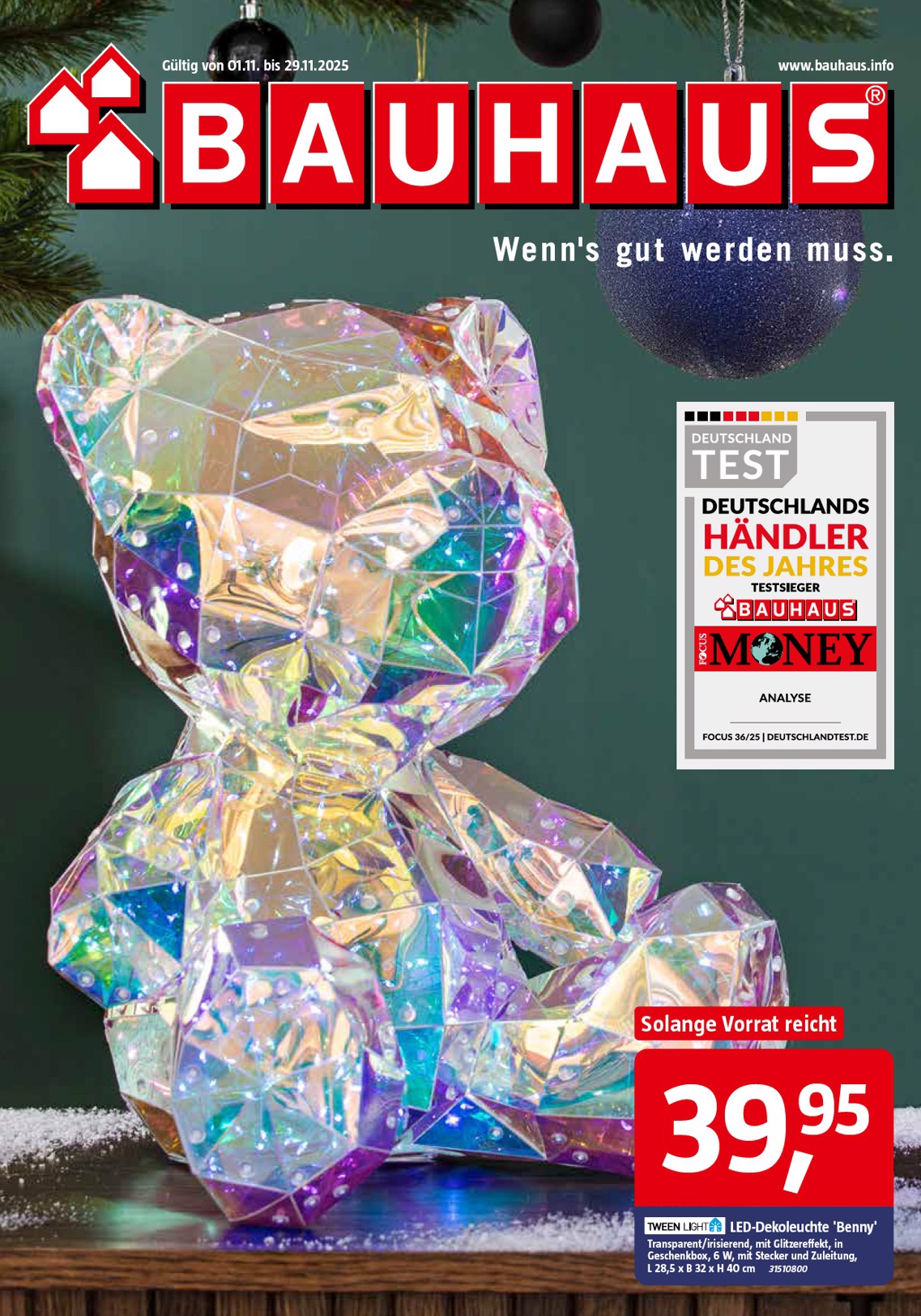 bauhaus - BAUHAUS-Prospekt gültig vom 01.11. bis 29.11.