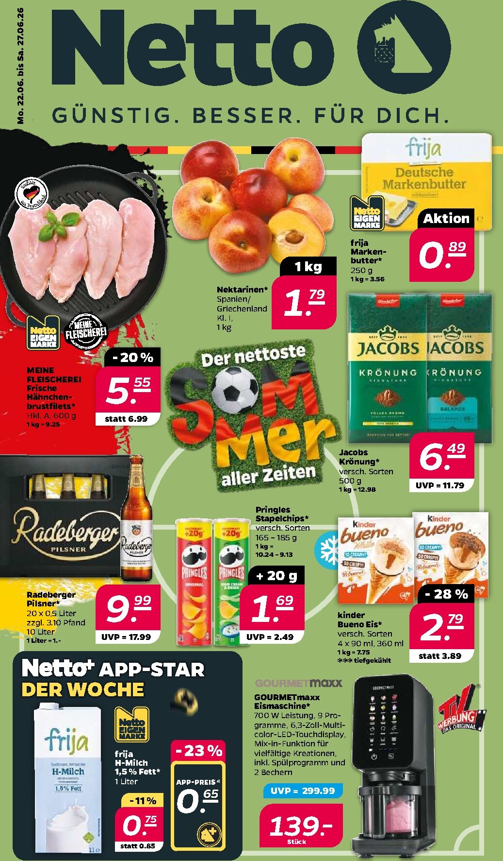 netto - Netto Prospekt nächste Woche – von Montag 22.06.2026 bis Samstag 27.06.2026 - page: 1