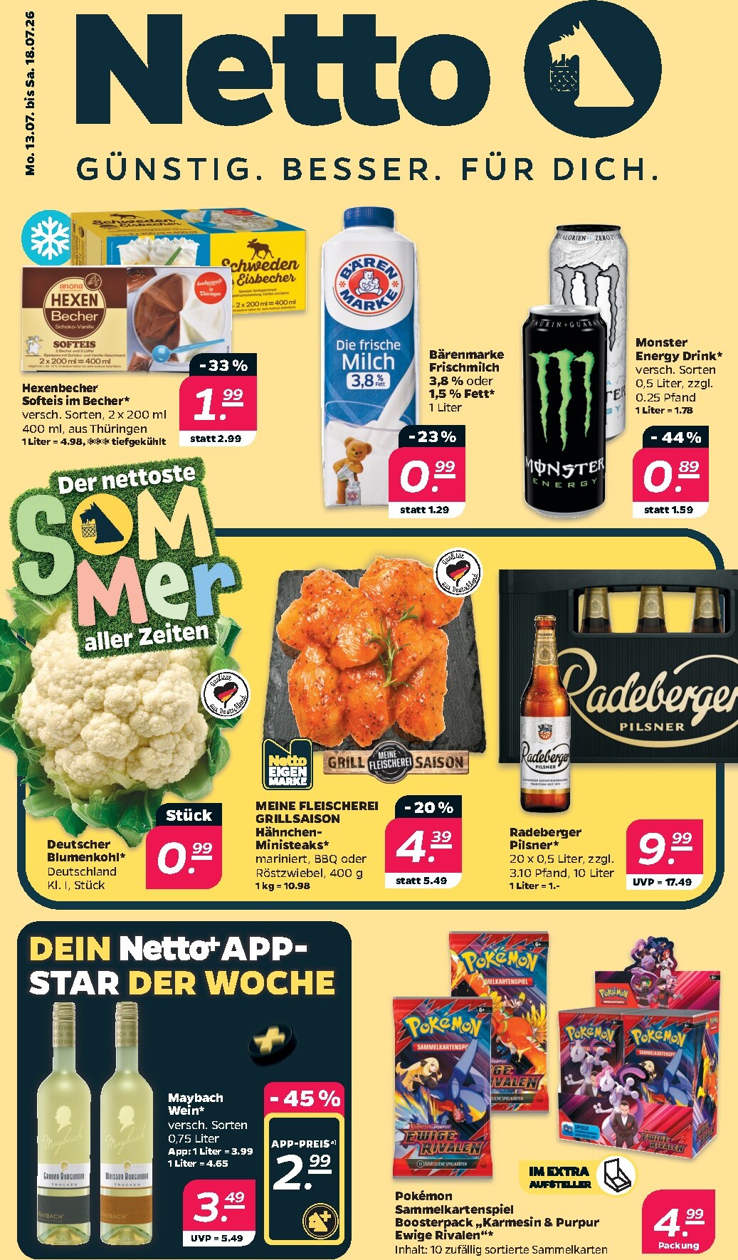 netto - Netto Prospekt nächste Woche – von Montag 13.07.2026 bis Samstag 18.07.2026