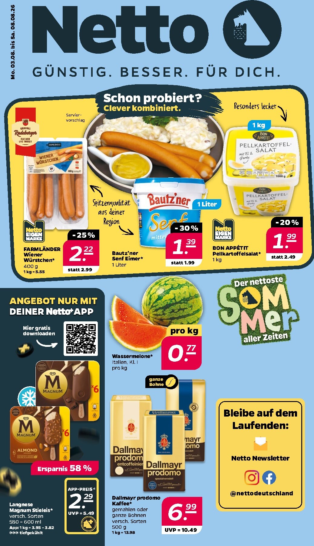 netto - Netto Prospekt nächste Woche – von Sonntag 02.08.2026 bis Samstag 08.08.2026