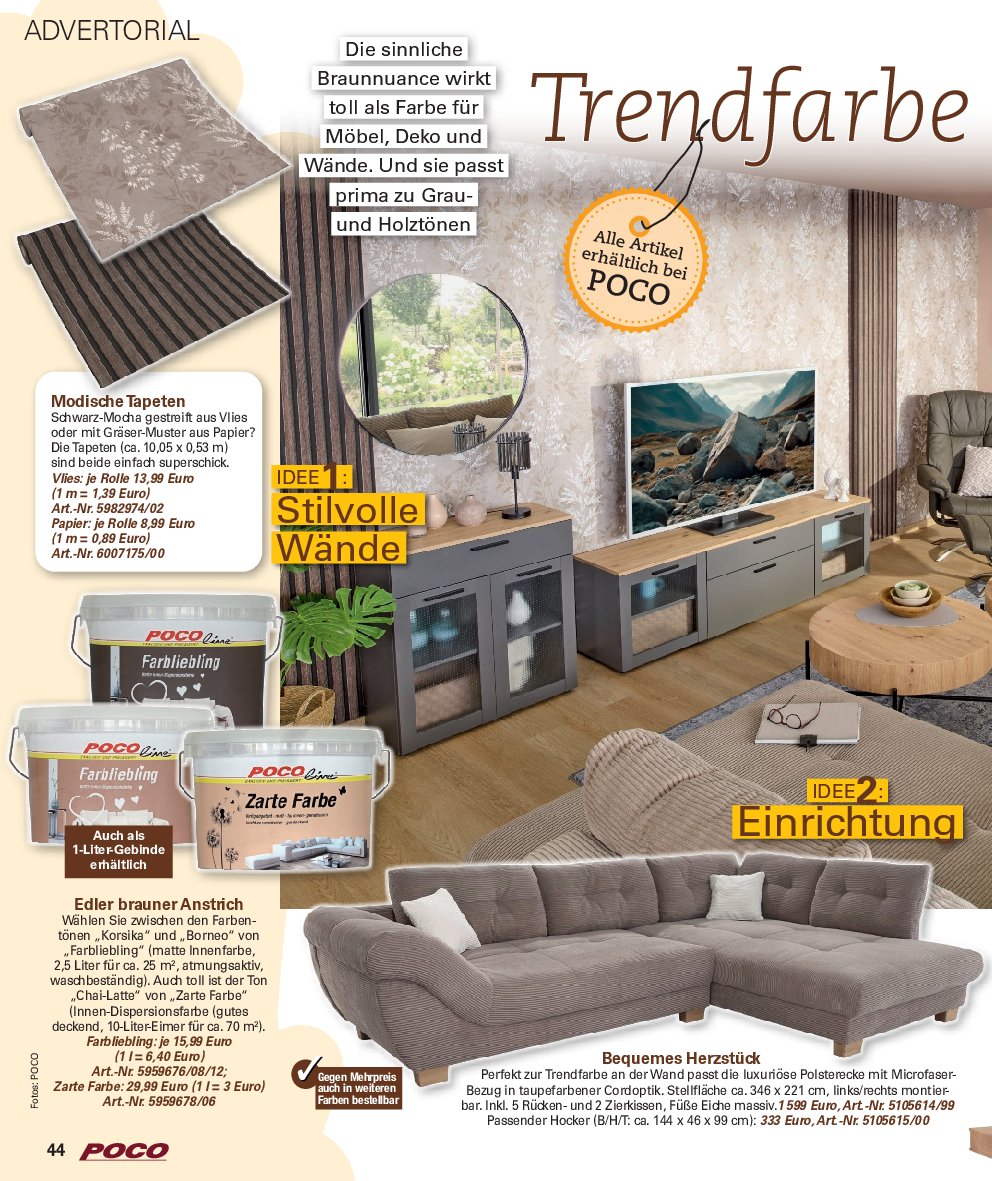 poco - Poco - Wohnwelt Herbst-Prospekt gültig vom 01.09. bis 30.11. - page: 44