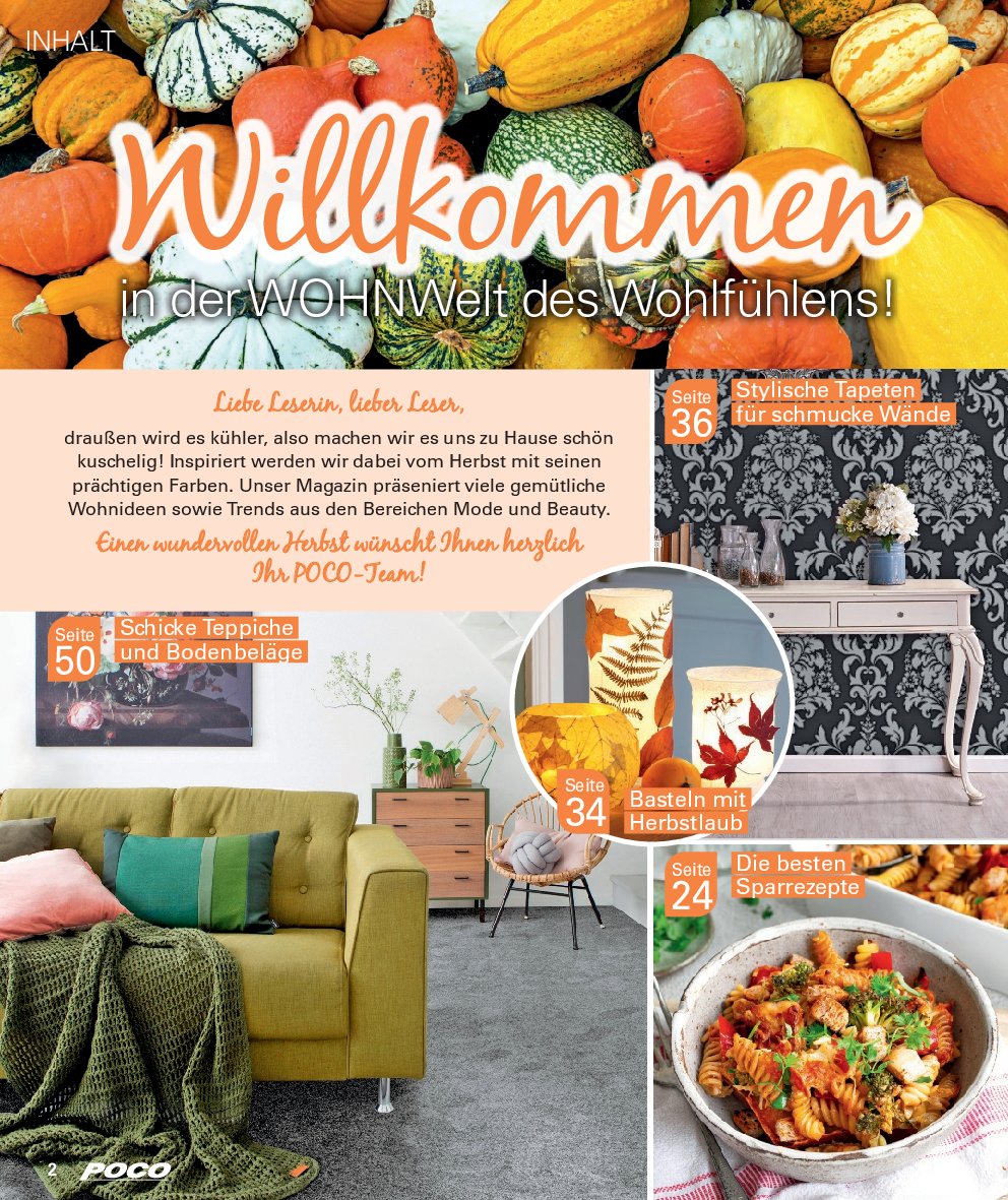 poco - Poco - Wohnwelt Herbst-Prospekt gültig vom 01.09. bis 30.11. - page: 2